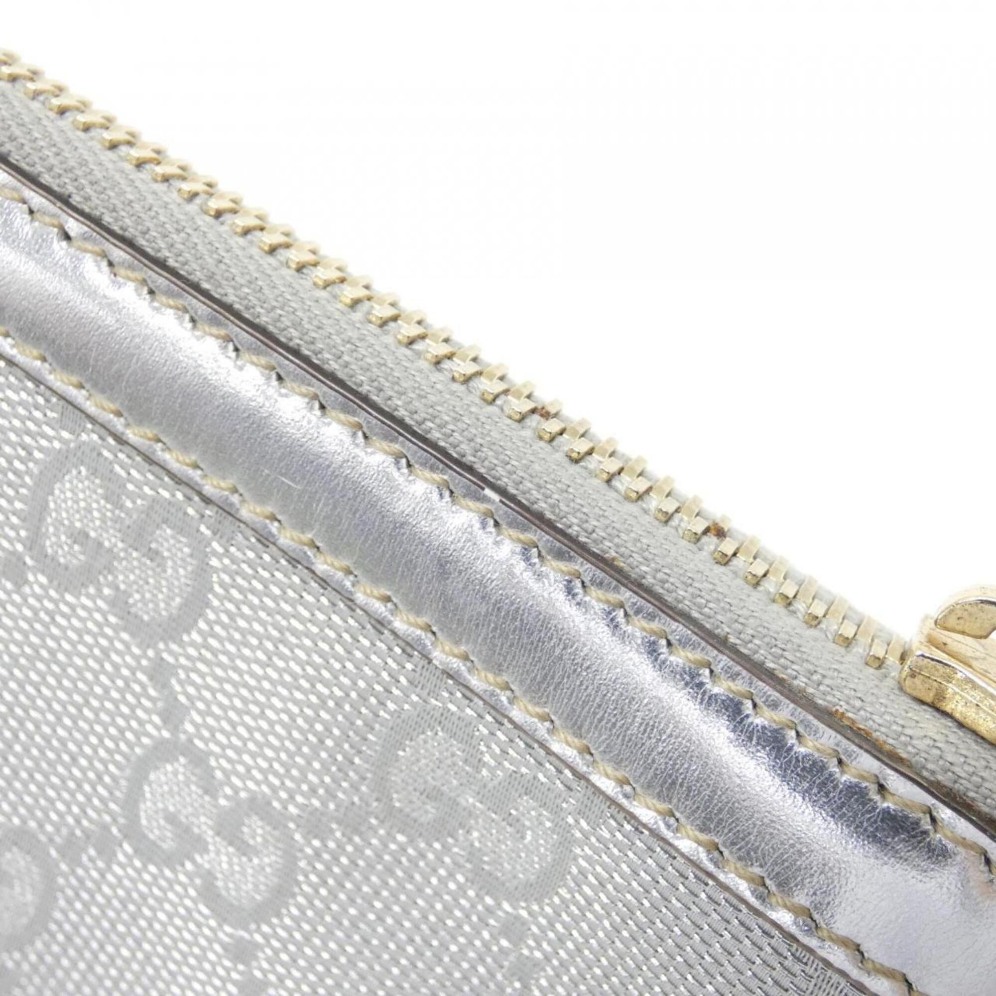 Gucci Gg Canvas Silver Gg Canvas Handbag (Pre-Owned)