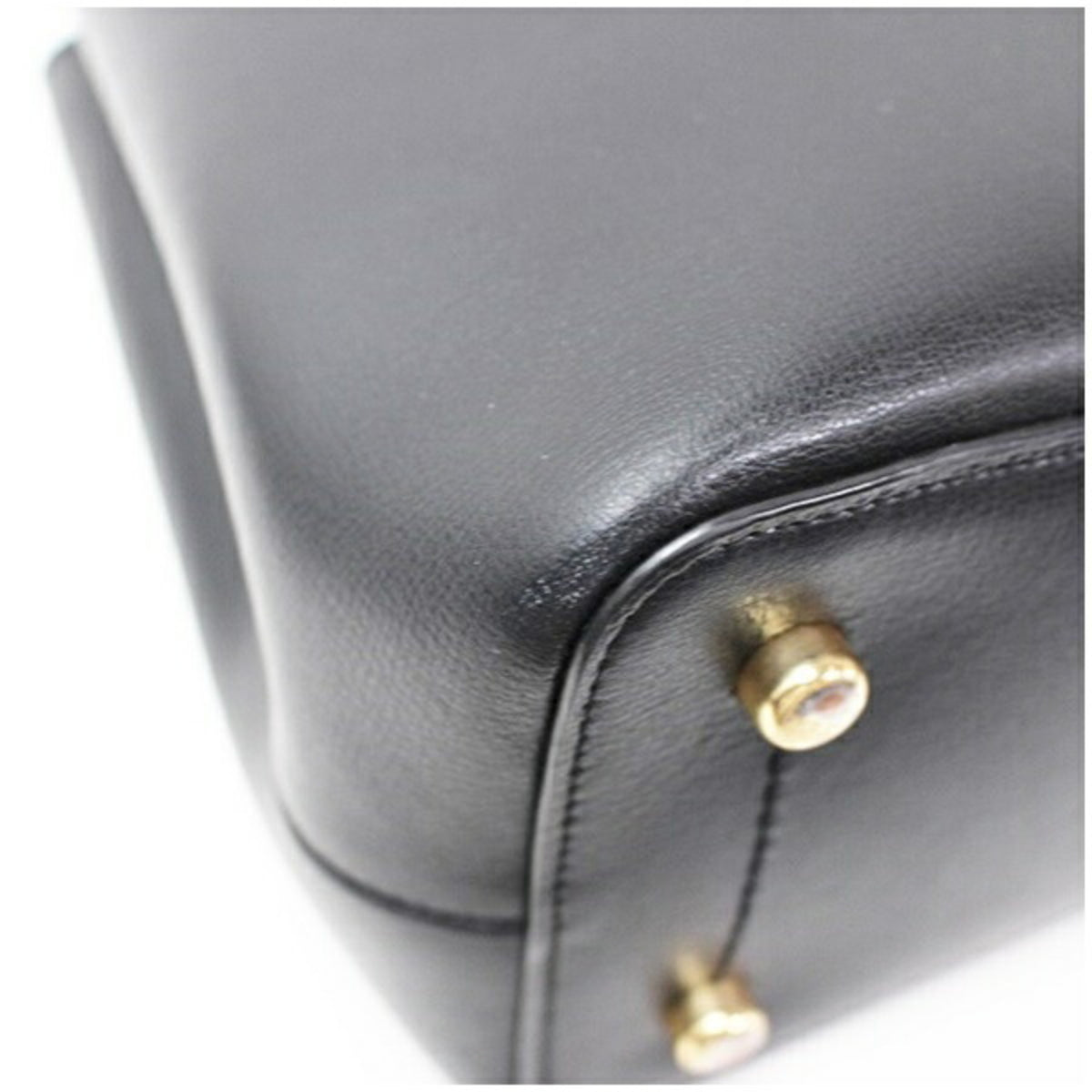 Coach Black Dark Brown Leather Tote Bag (Pre-Owned)