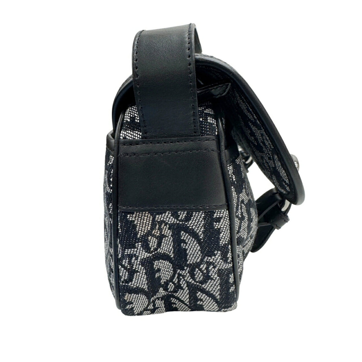 Christian Dior Trotter Black Canvas Shoulder Bag (Pre-Owned)