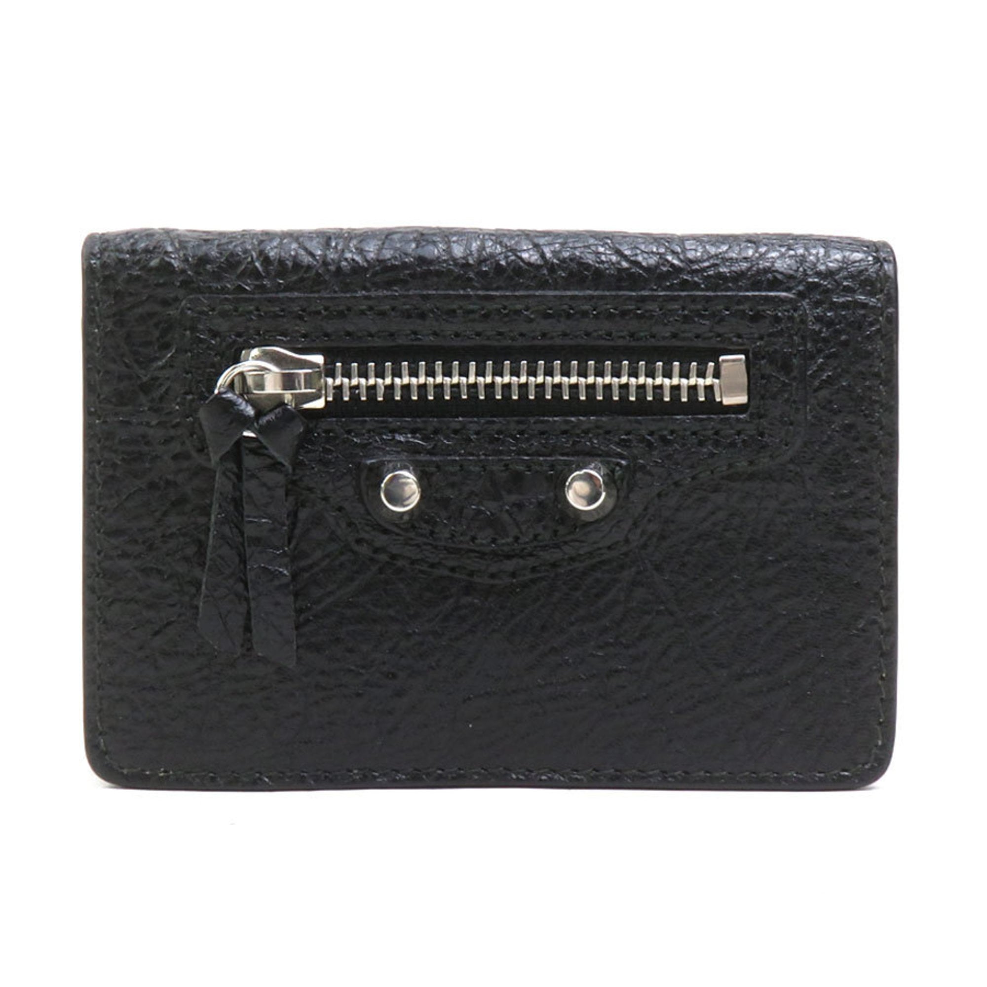 Balenciaga Black Leather Wallet (Tri-Fold) (Pre-Owned)