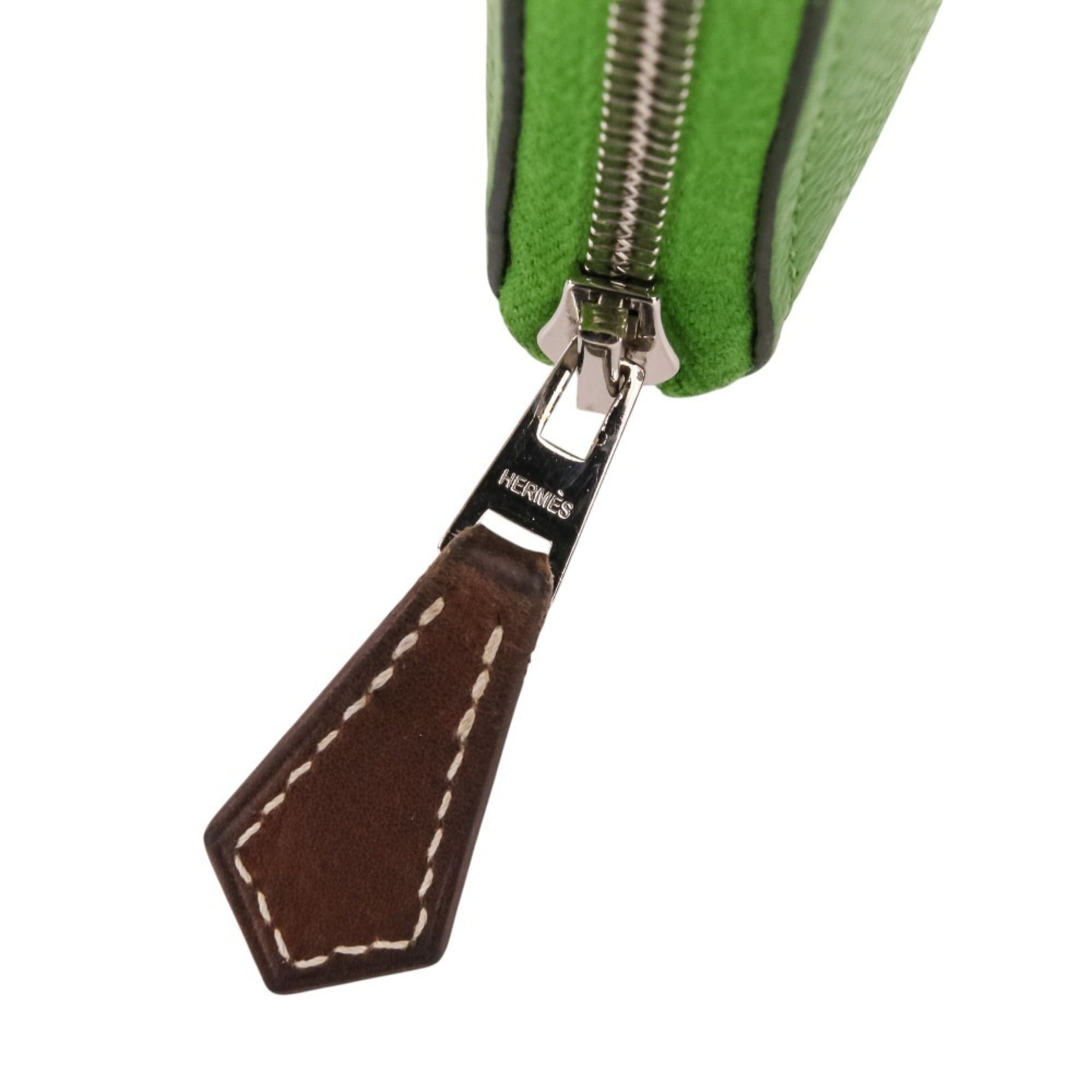 Hermes Green Vert Epsom Leather Long Wallet (Bi-Fold) (Pre-Owned)