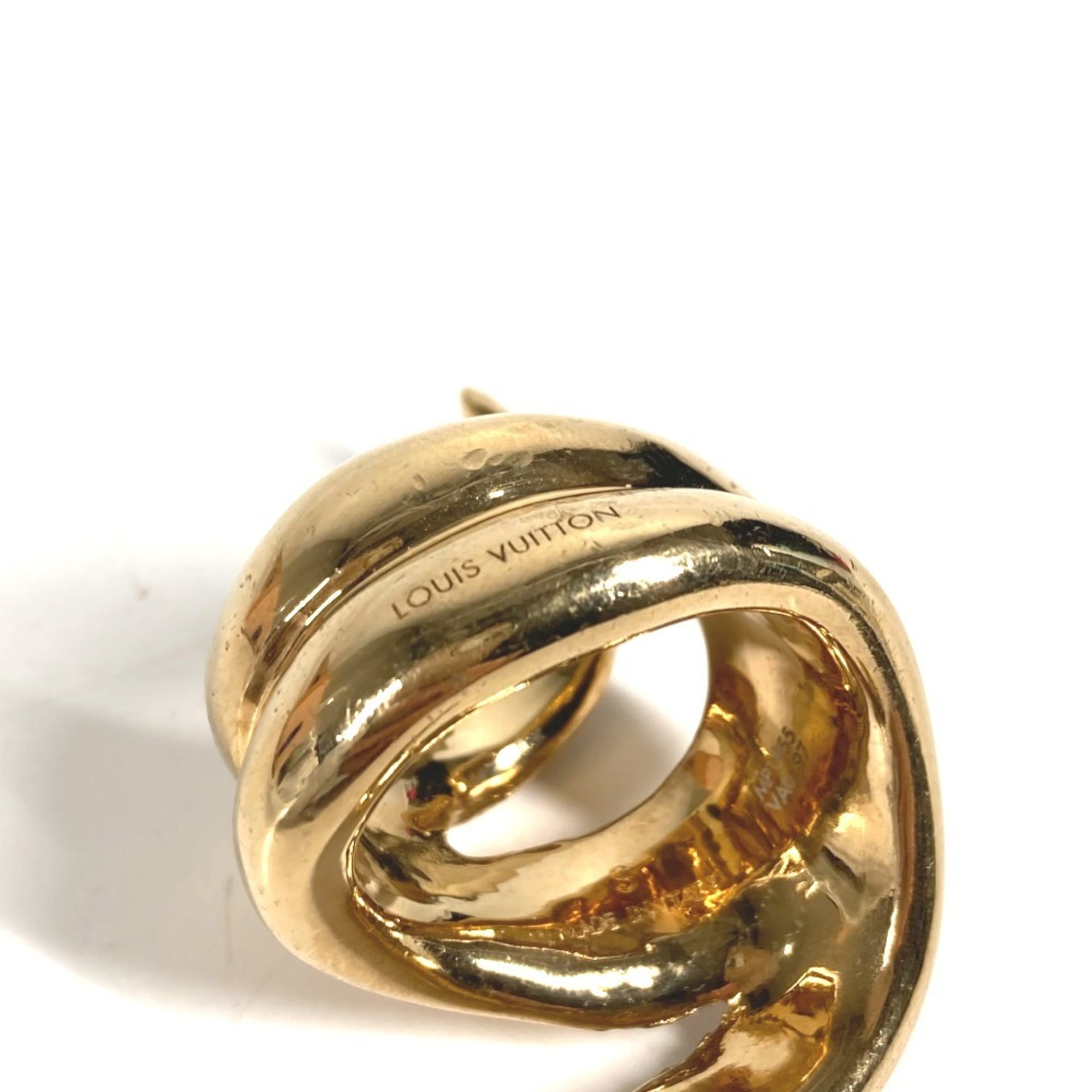 Louis Vuitton Gold Metal Band Ring (Pre-Owned)