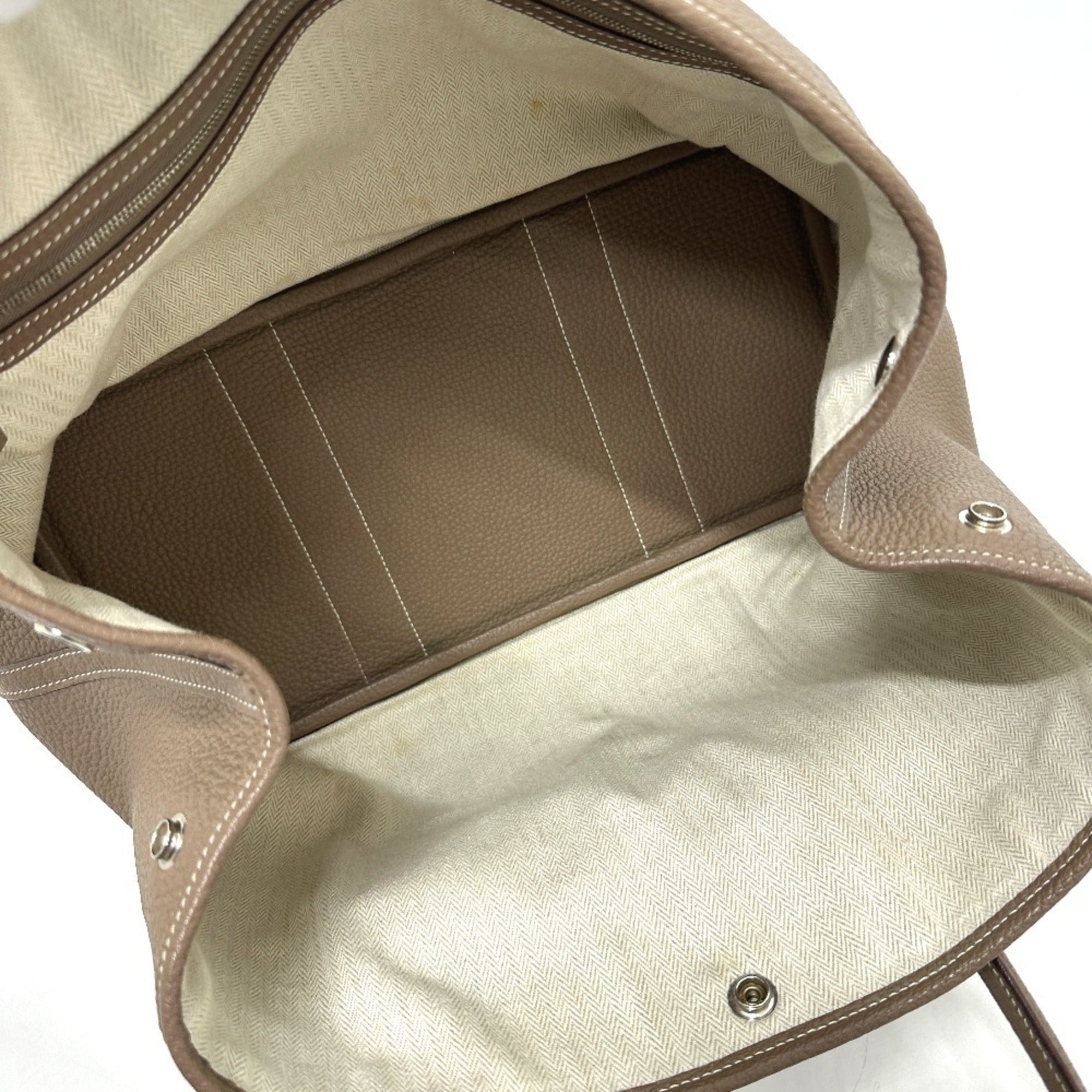 Hermes Beige Negonda Leather Handbag Tote Bag (Pre-Owned)