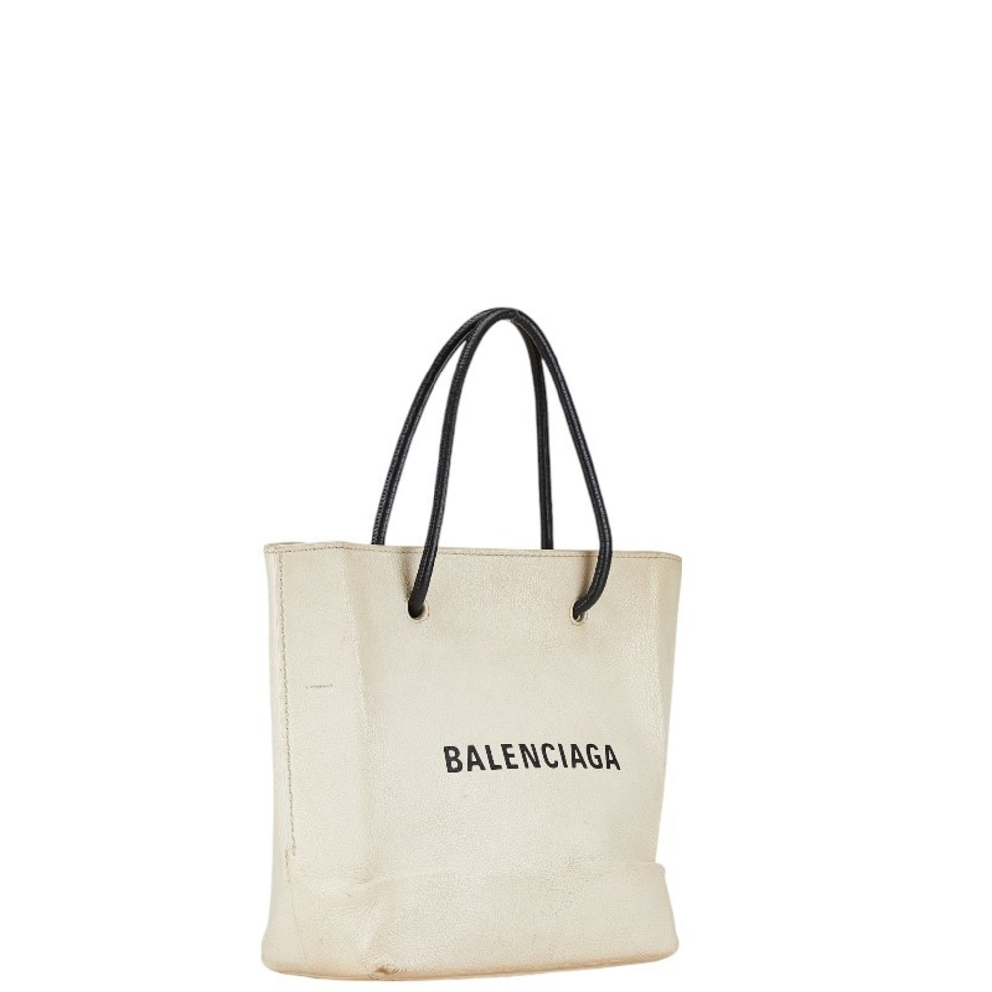 Balenciaga White Leather Handbag Shoulder Bag (Pre-Owned)