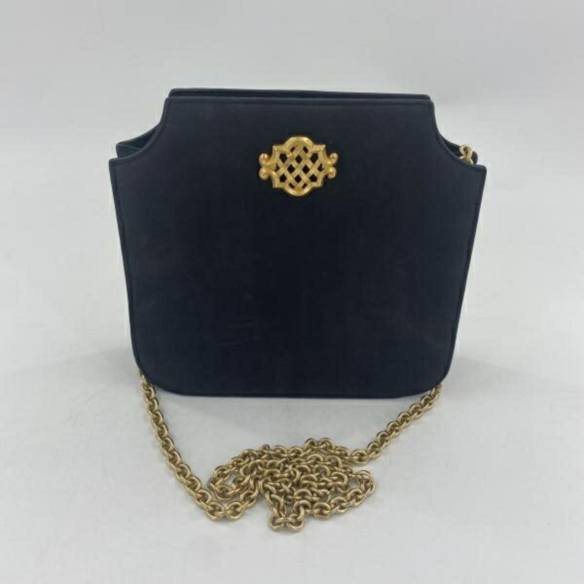 Bally Black Blue Suede Shoulder Bag (Pre-Owned)
