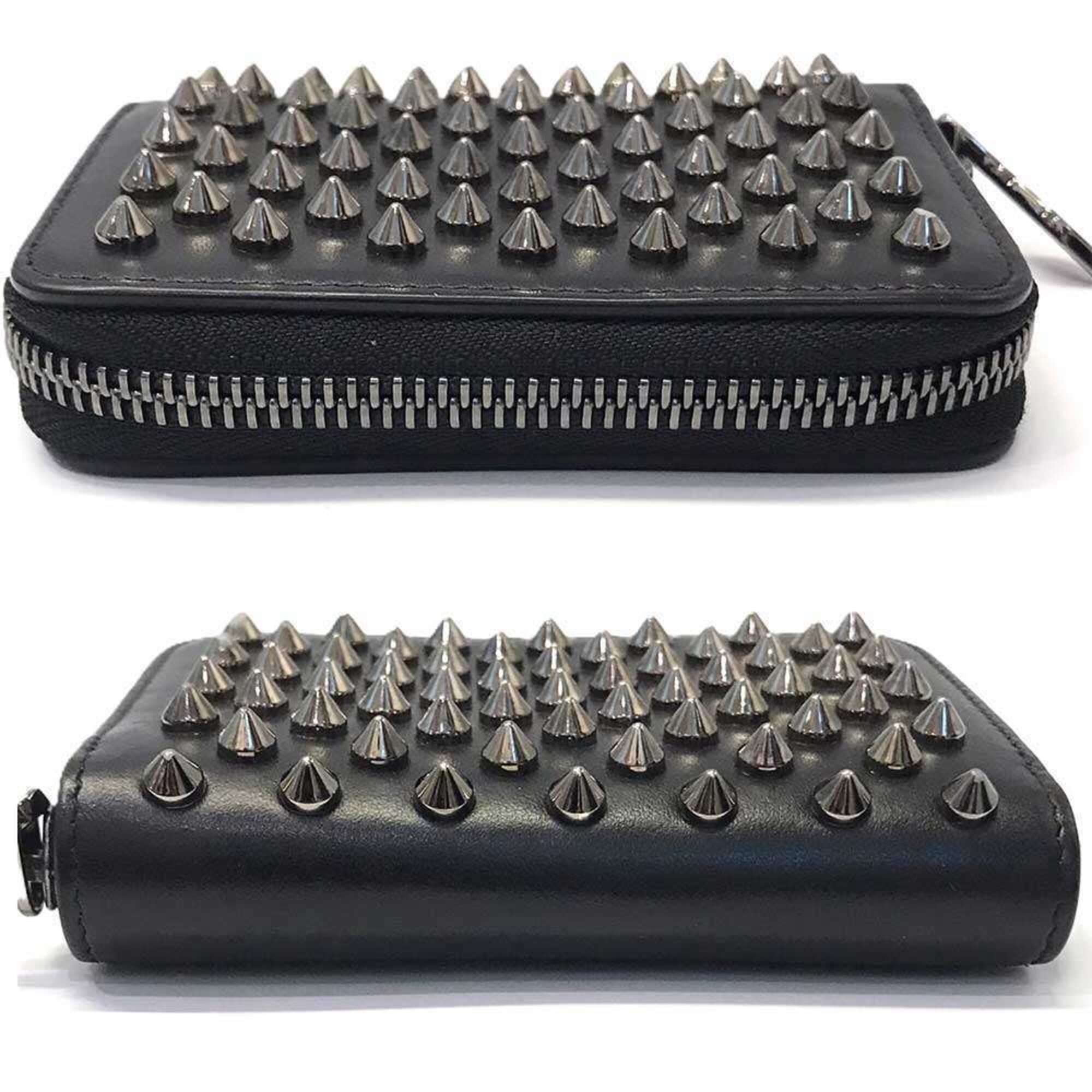 Christian Louboutin Black Leather Coin Purse/Coin Case (Pre-Owned)