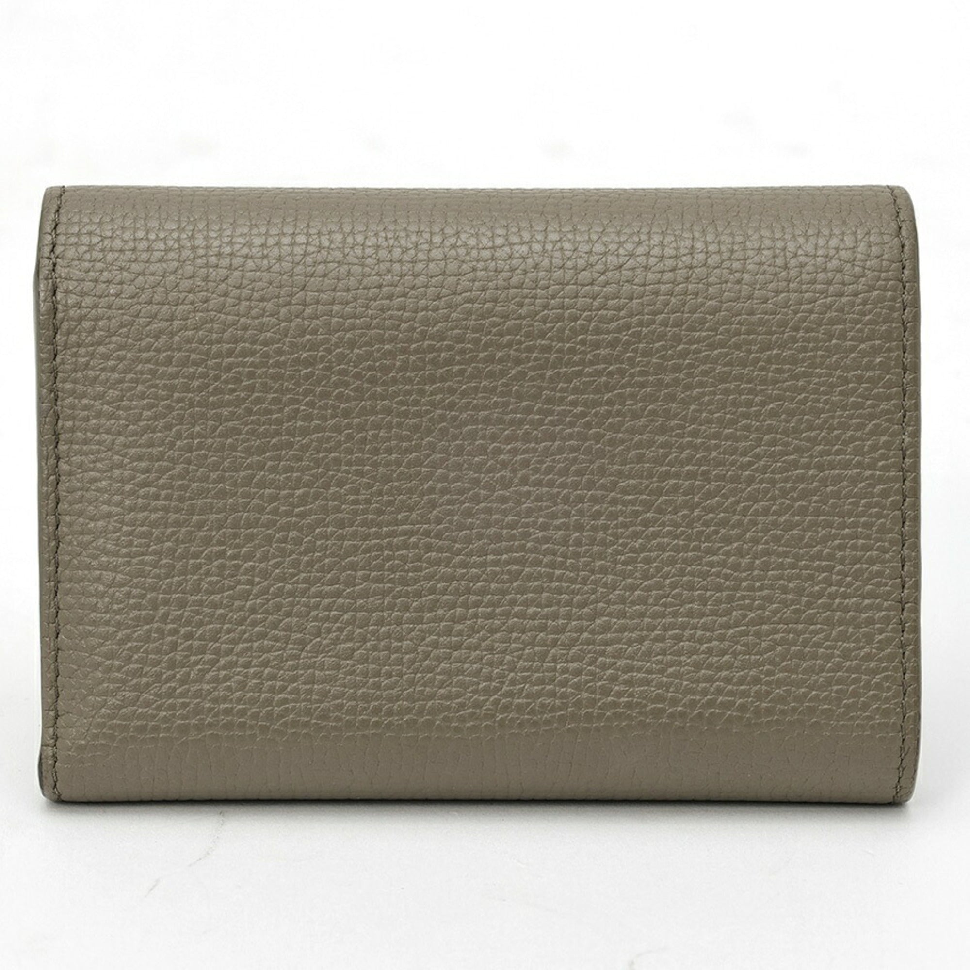 Loewe Khaki Leather Wallet (Tri-Fold) (Pre-Owned)