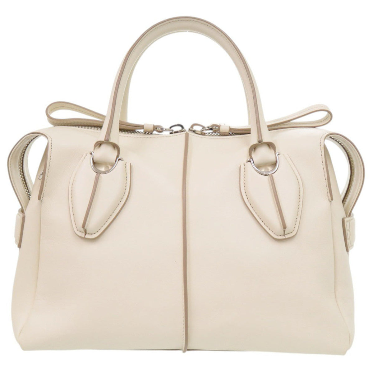 Tod's Ivory Leather Handbag (Pre-Owned)