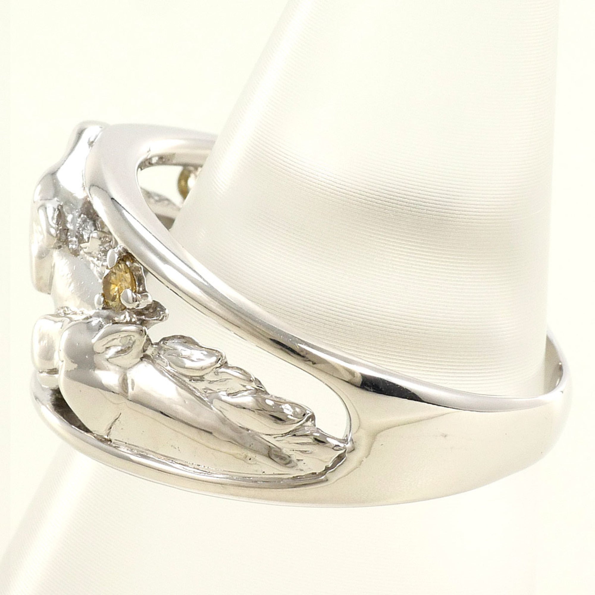 Unbranded White Gold Yellow White Gold (18K) Band Ring (Pre-Owned)