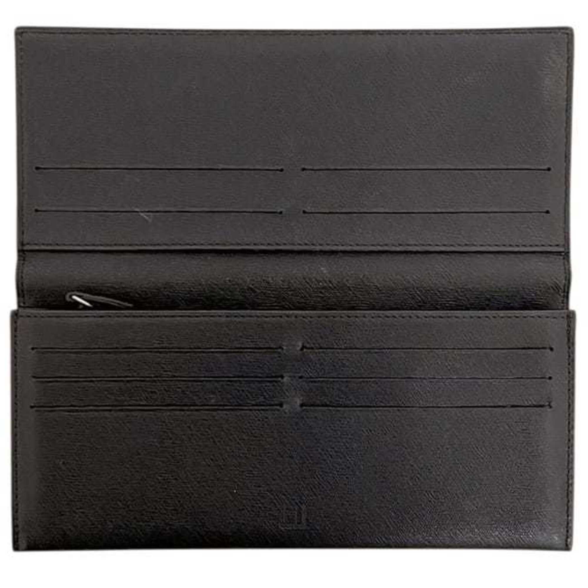 Dunhill Brown Dark Brown Leather Long Wallet (Bi-Fold) (Pre-Owned)