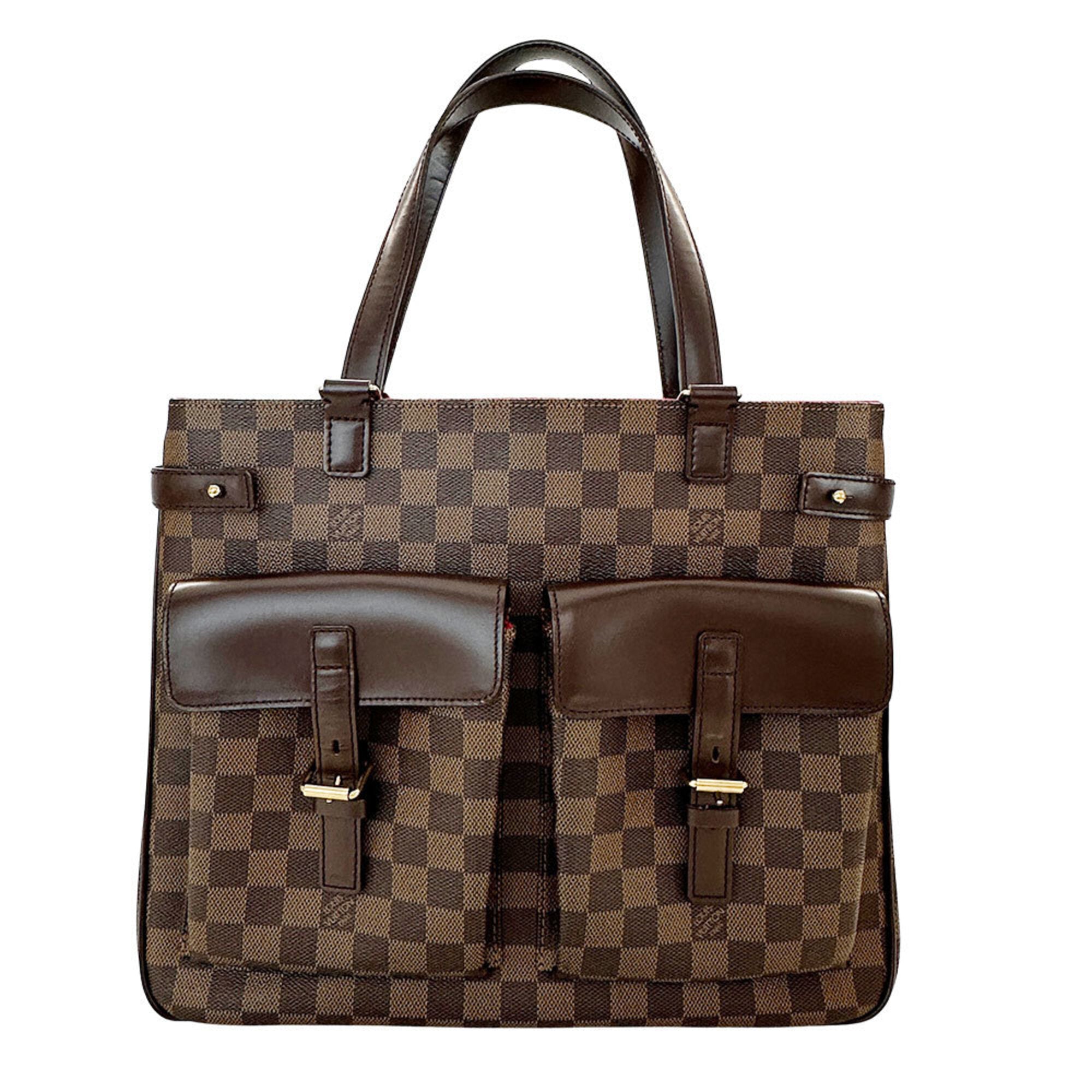 Louis Vuitton Damier Canvas Ebene Damier Canvas Handbag Tote Bag (Pre-Owned)