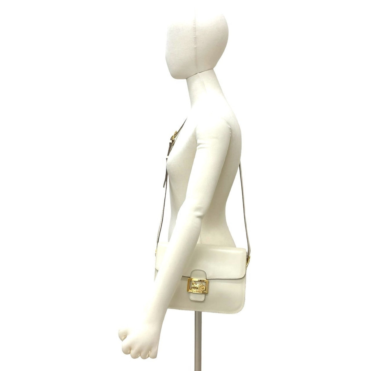 Celine White Leather Shoulder Bag (Pre-Owned)