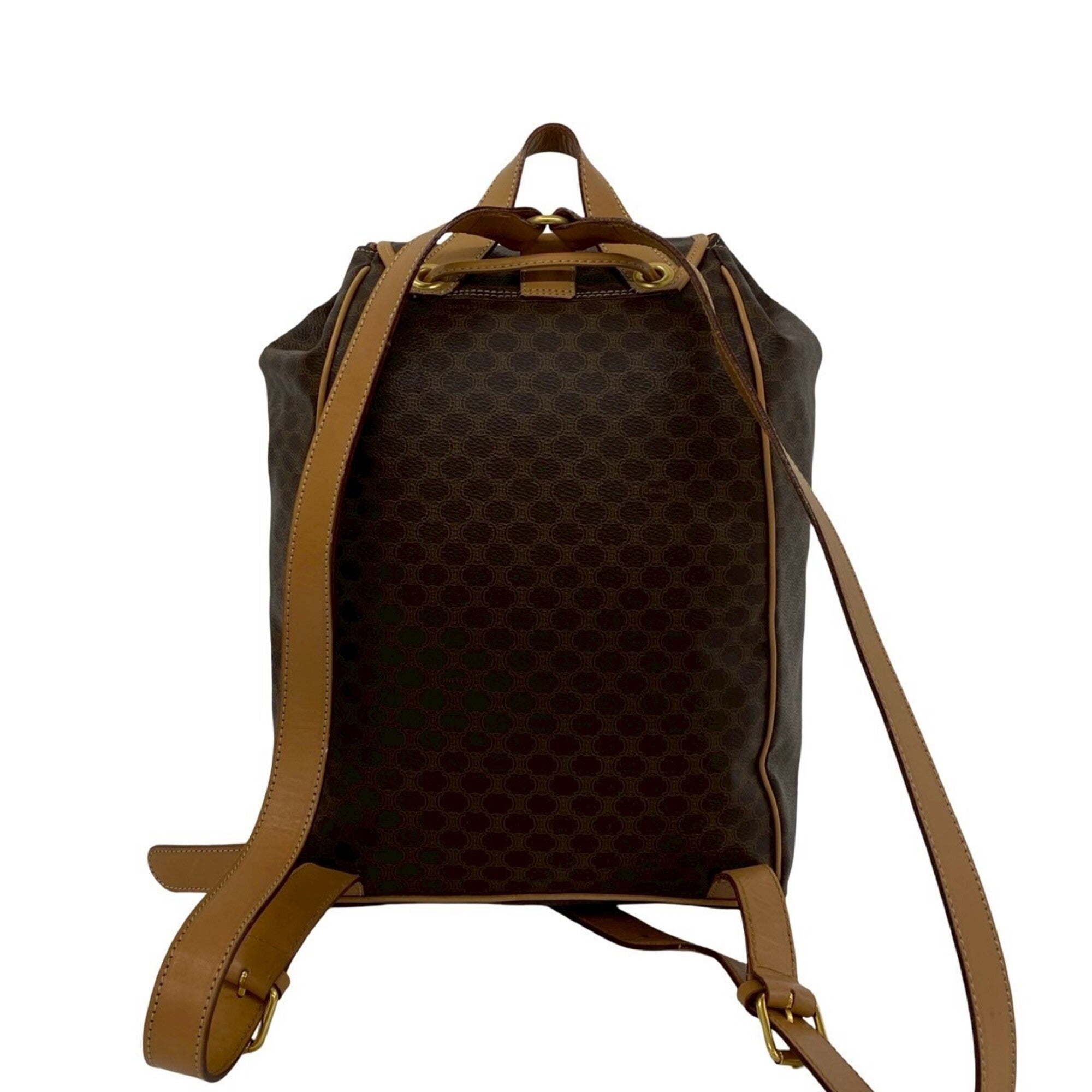 Celine Brown Pvc Leather Backpack (Pre-Owned)