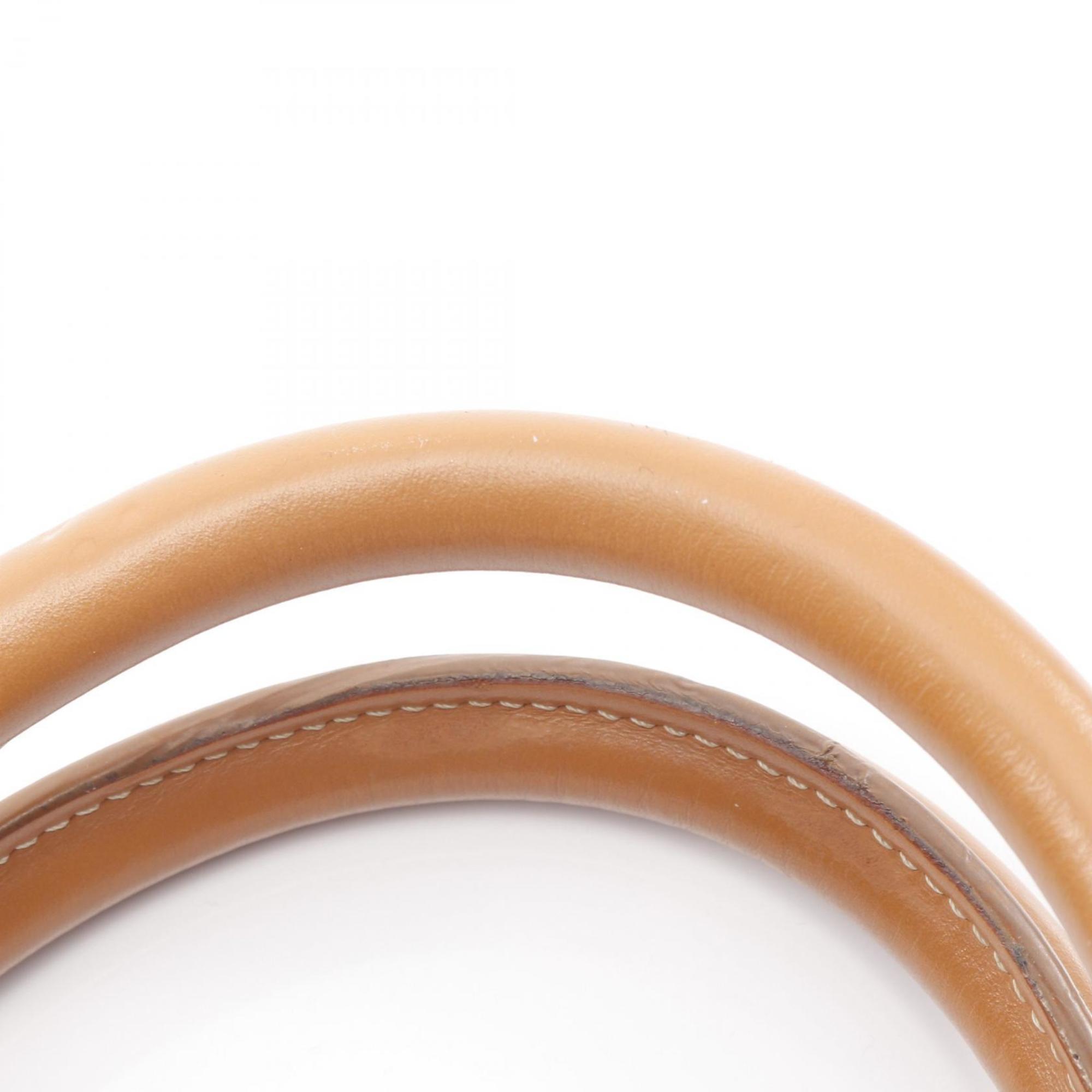 Celine Cabas Brown White Canvas Leather Tote Bag (Pre-Owned)