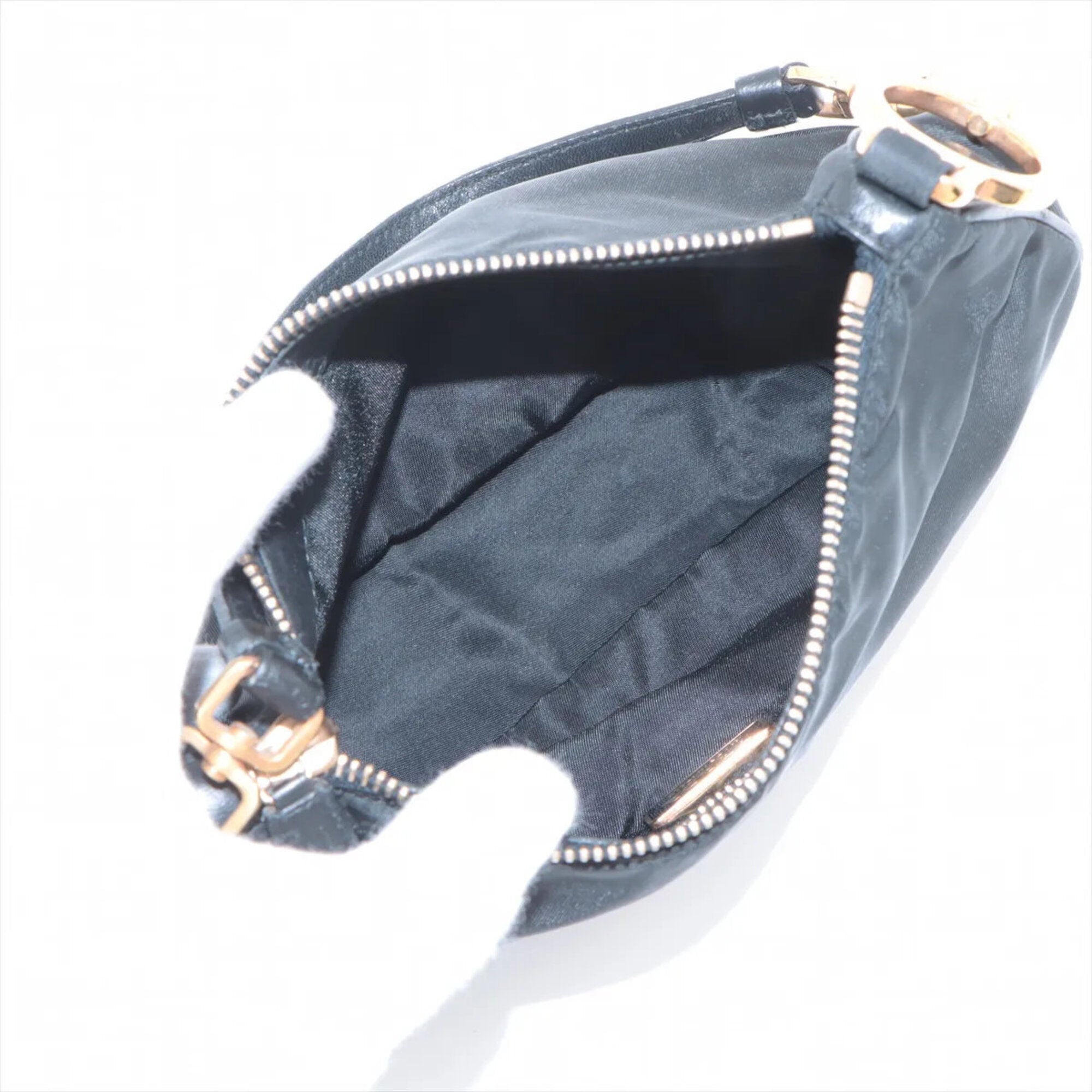 Prada Black Nylon Leather Shoulder Bag (Pre-Owned)