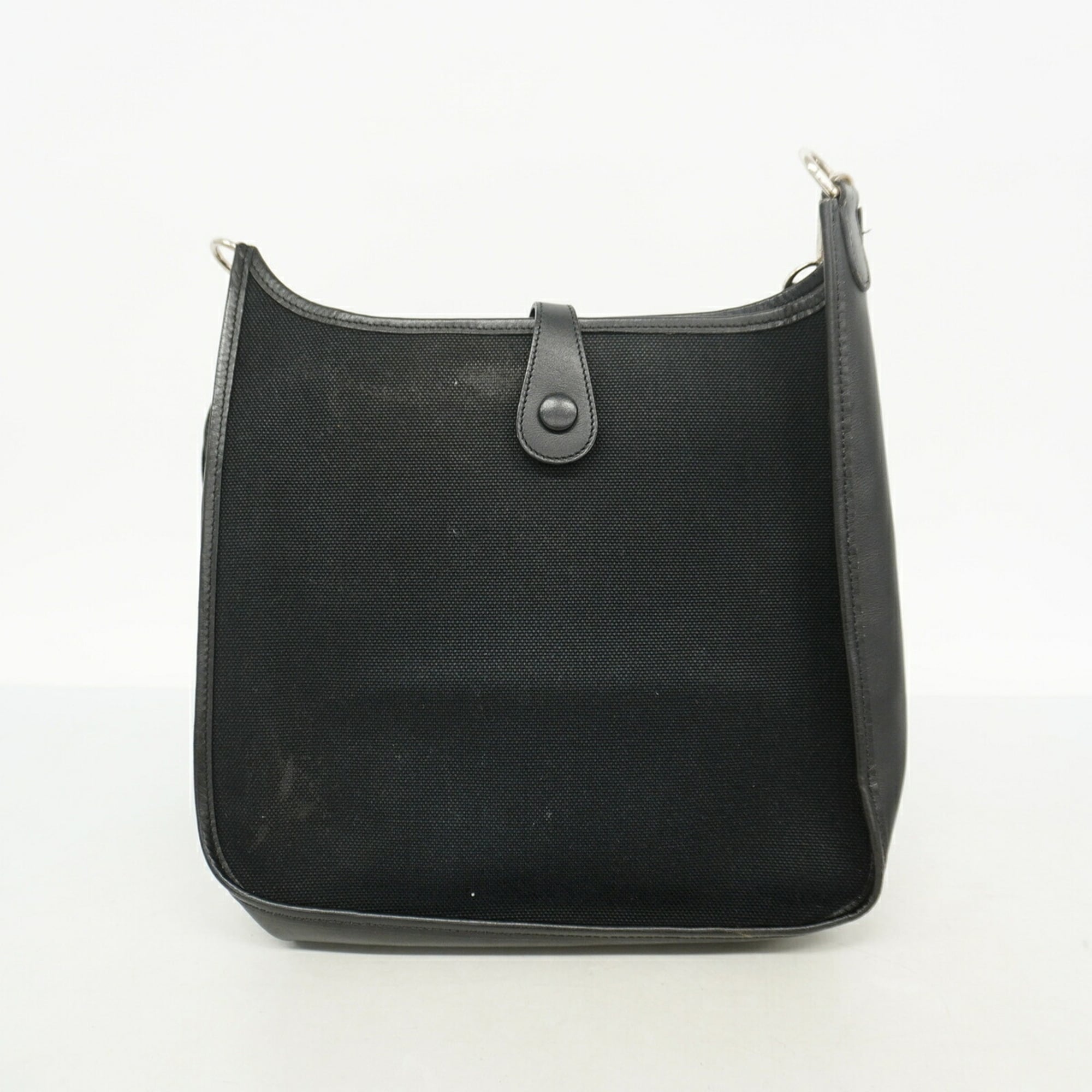Hermes Black Toile Officier Shoulder Bag (Pre-Owned)