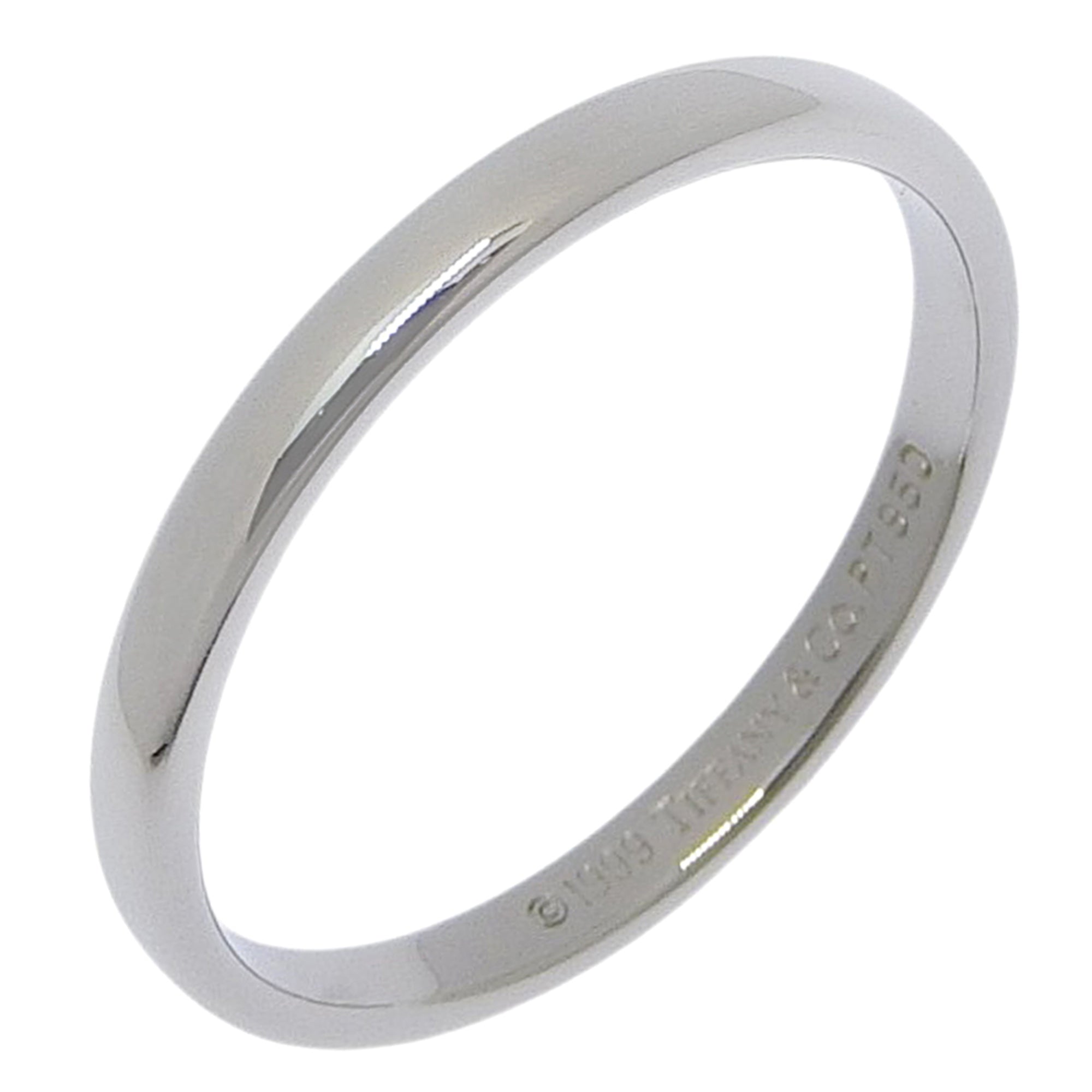 Tiffany Platinum Platinum 950 Band Ring (Pre-Owned)