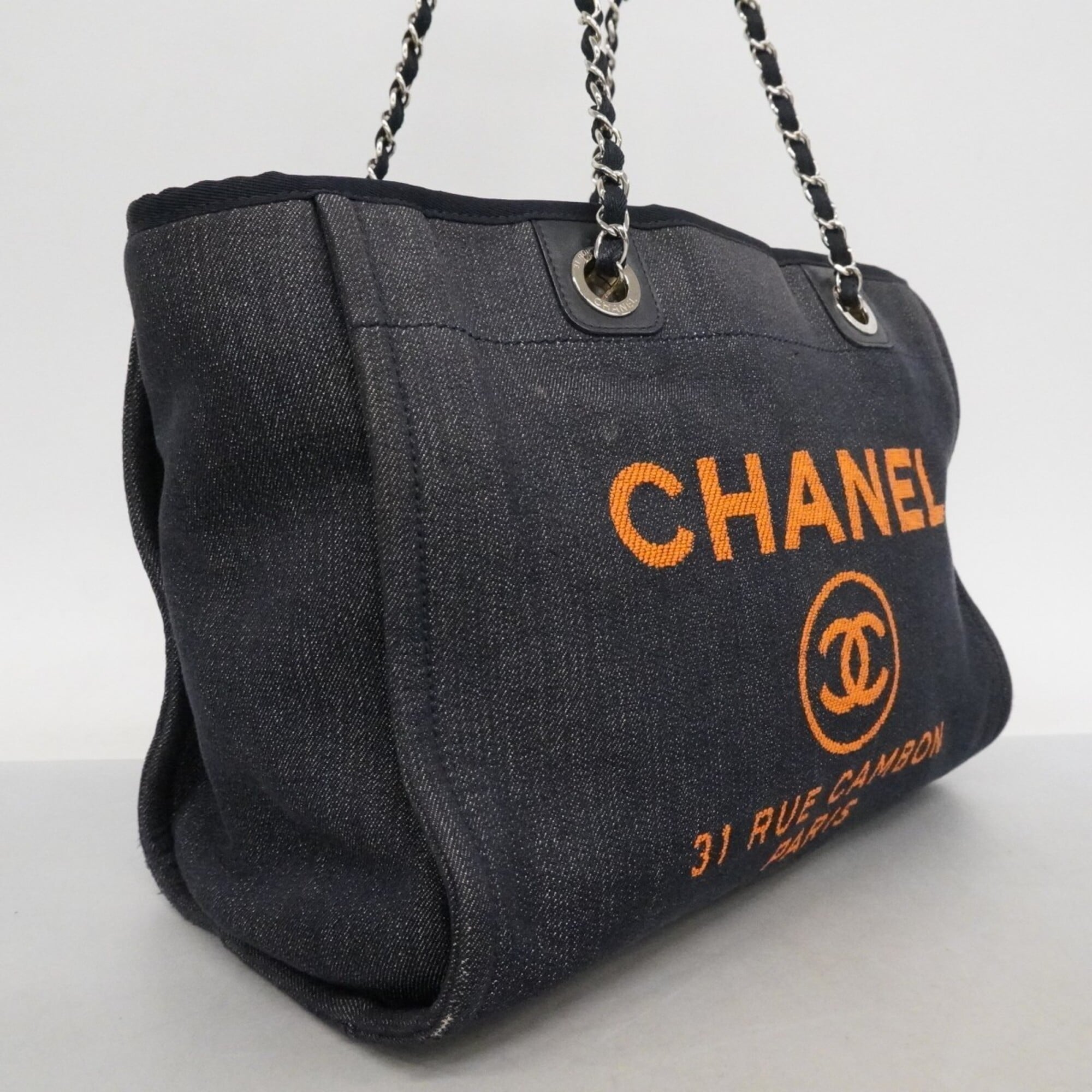 Chanel Blue Denim Tote Bag (Pre-Owned)
