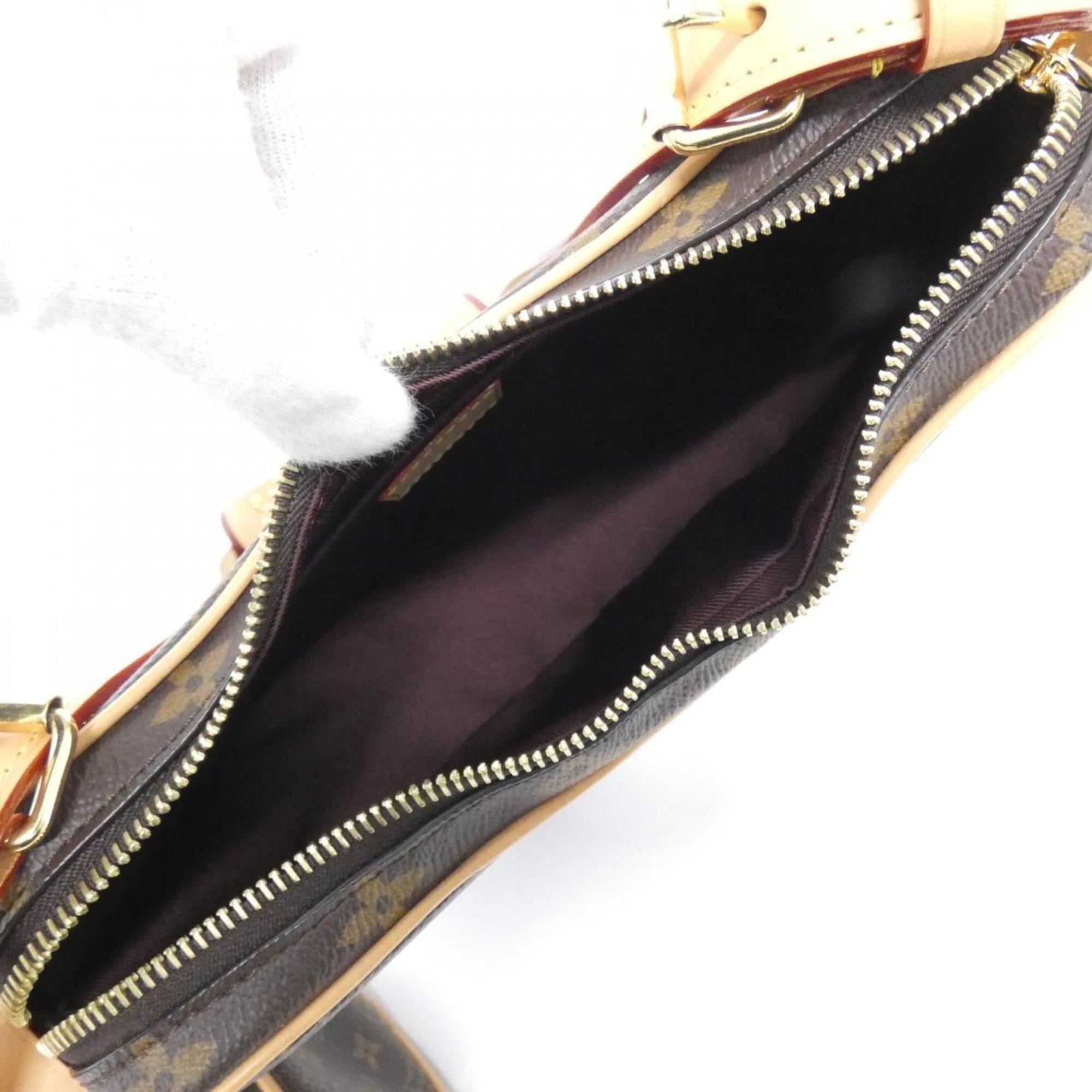 Louis Vuitton Marron Coated Canvas Pouch Shoulder Bag (Pre-Owned)