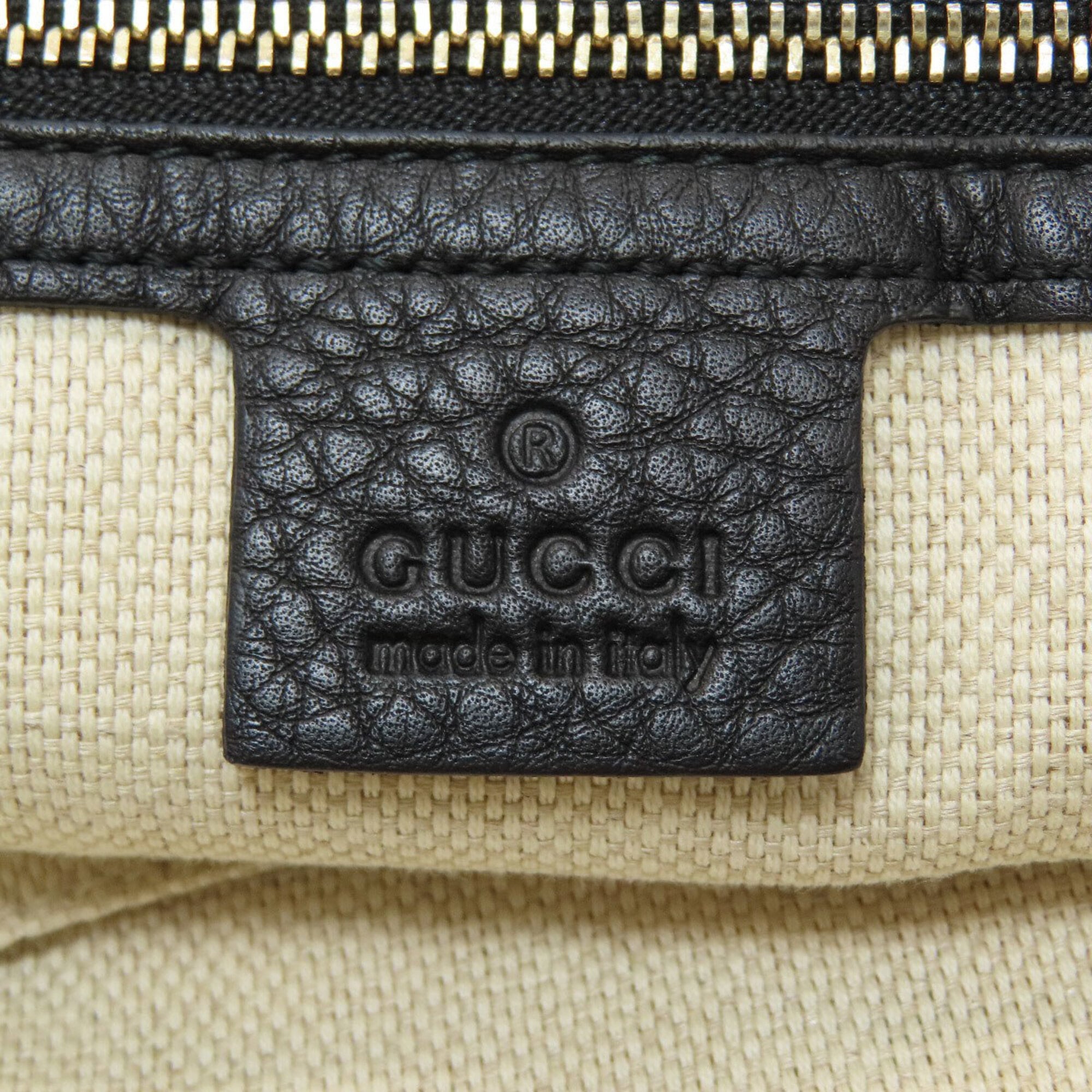 Gucci Black Leather Tote Bag (Pre-Owned)