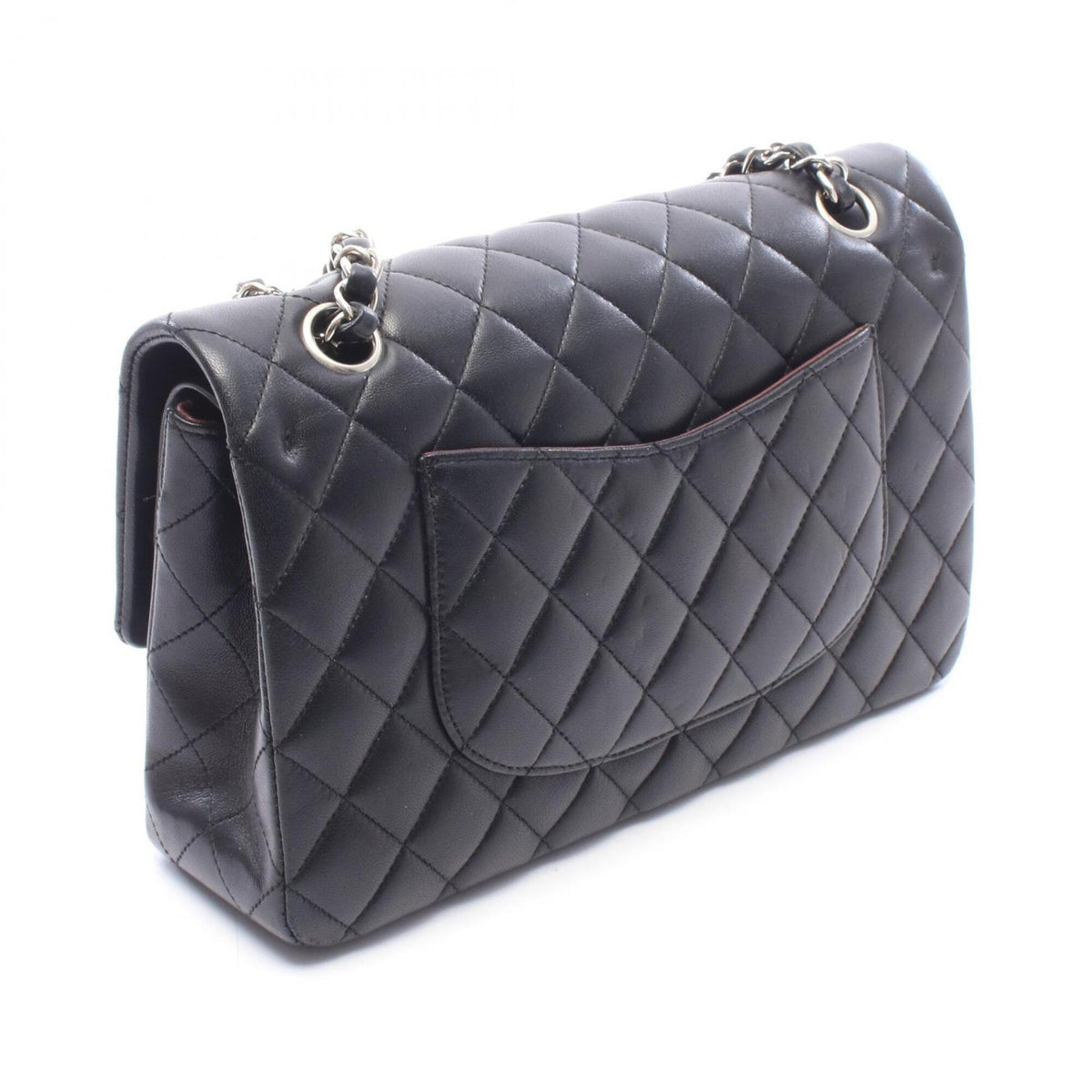 Chanel Black Leather Handbag Shoulder Bag (Pre-Owned)