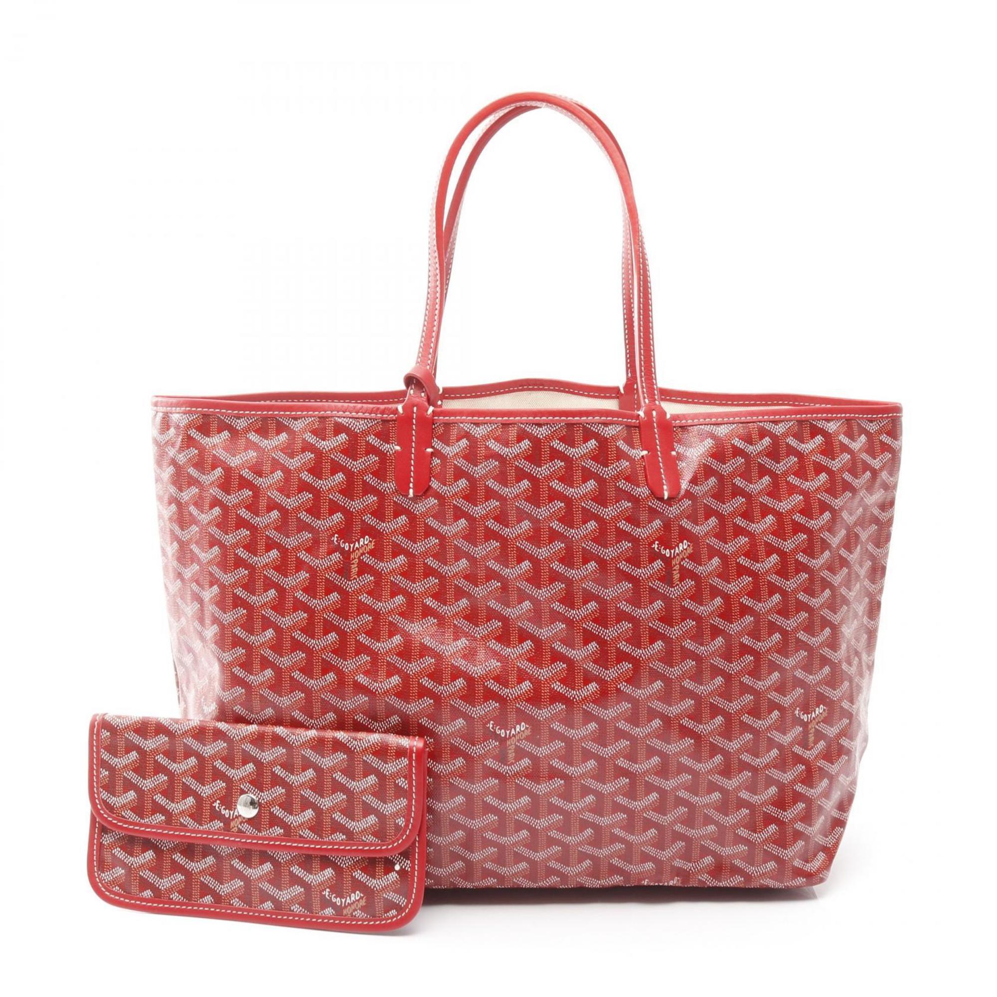 Goyard Multi-Color Red Color Coated Canvas Pvc Leather Tote Bag (Pre-Owned)