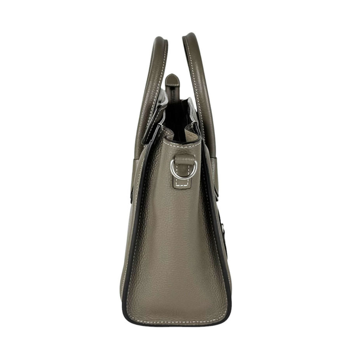 Celine Grayish Leather Handbag Shoulder Bag (Pre-Owned)
