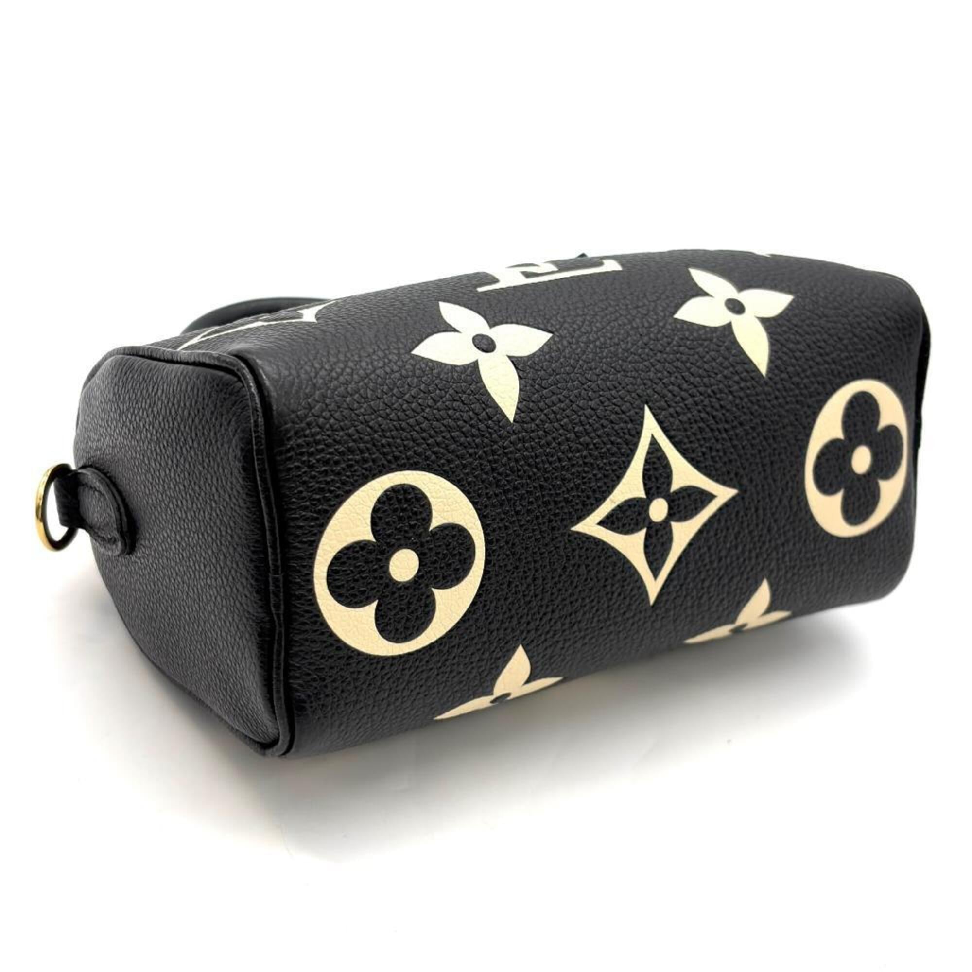 Louis Vuitton Beige Bicolor Black Monogram Monogram Empreinte Handbag (Pre-Owned)