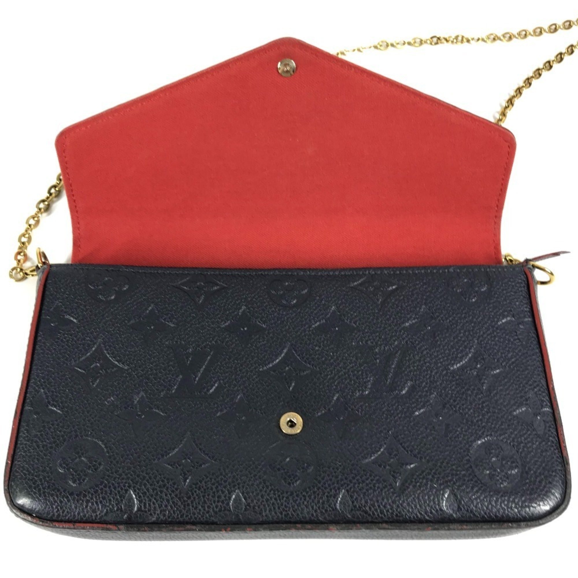 Louis Vuitton Navy Monogram Empreinte Chain/Shoulder Wallet (Pre-Owned)