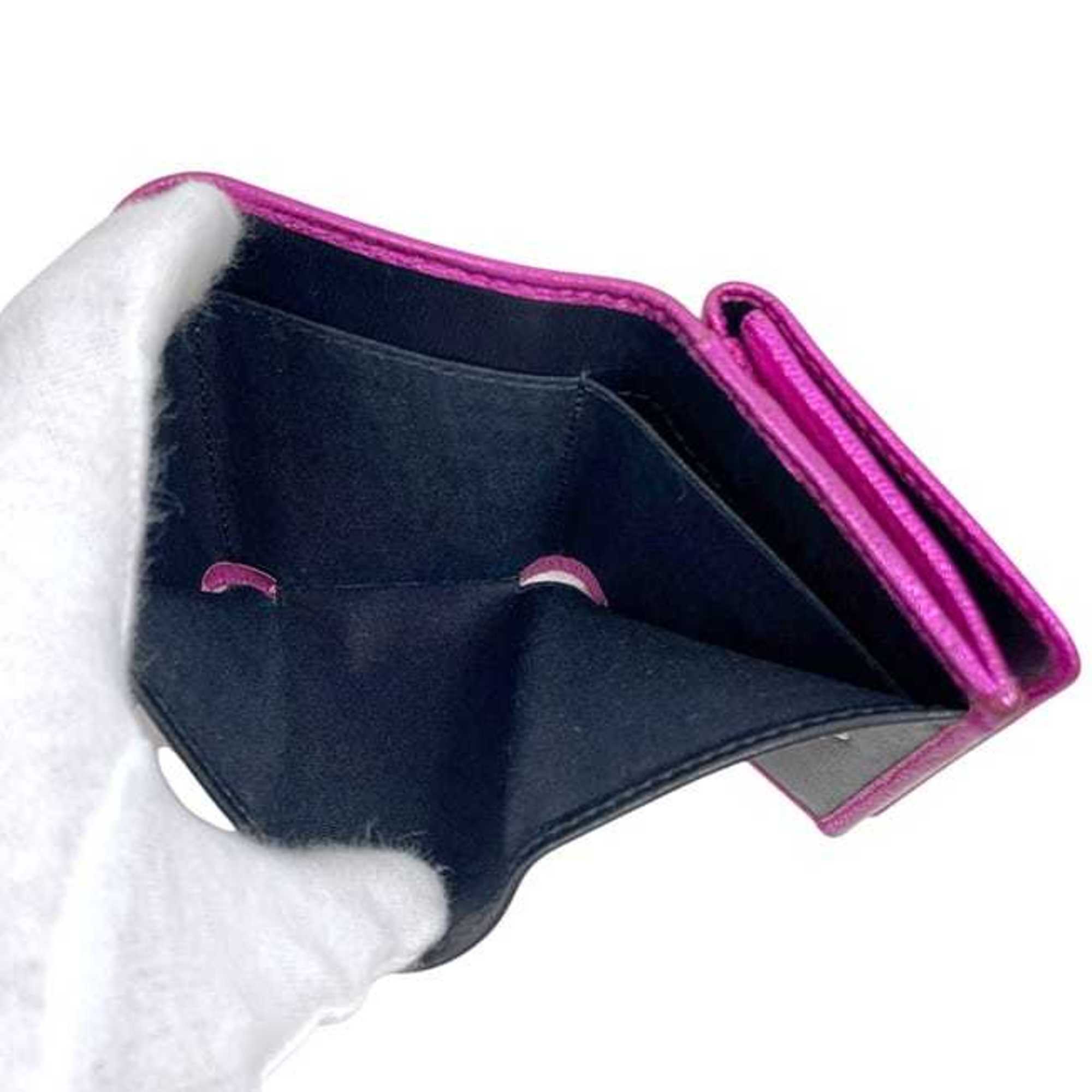 Balenciaga Pink Leather Wallet (Tri-Fold) (Pre-Owned)
