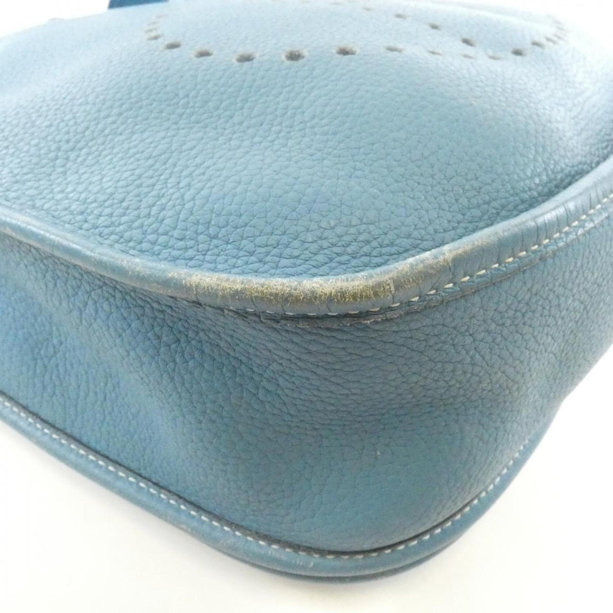 Hermes Blue Jean Taurillon Clemence Leather Shoulder Bag (Pre-Owned)