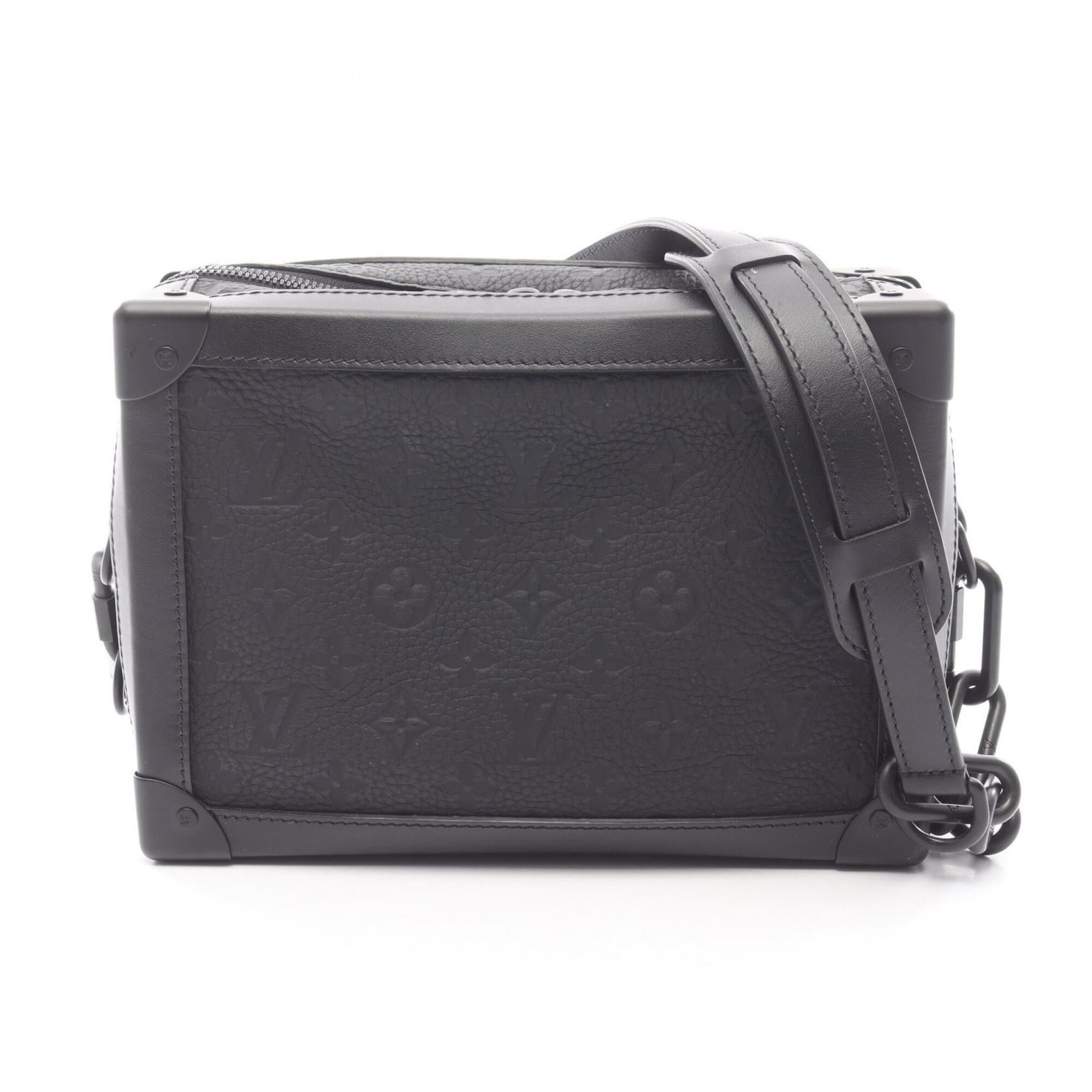 Louis Vuitton Black Leather Handbag Shoulder Bag (Pre-Owned)