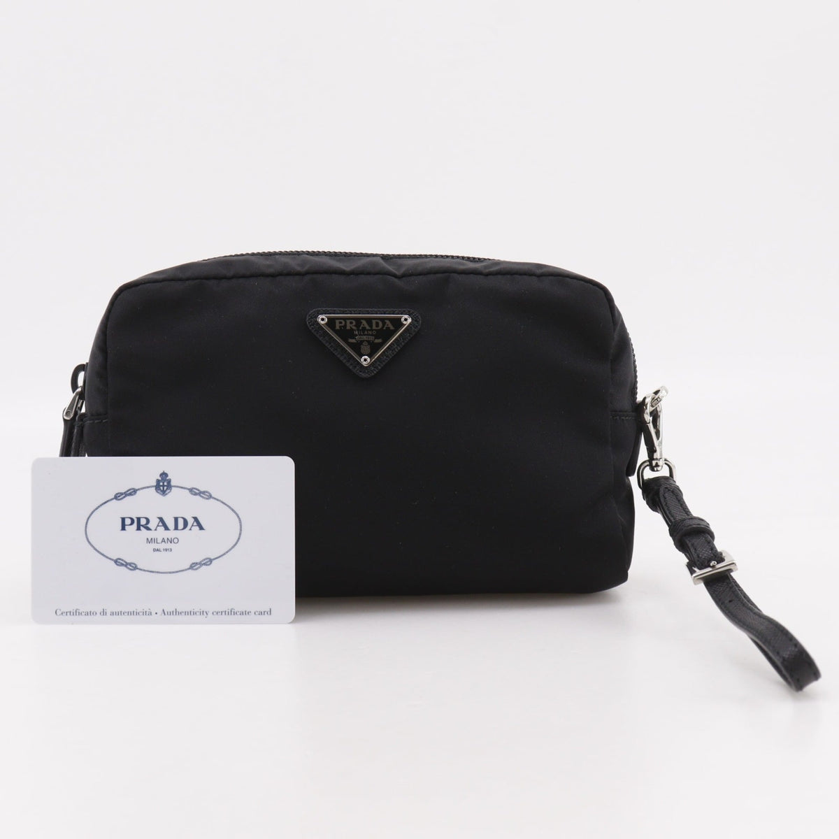 Prada Black Nero Nylon Pouch (Pre-Owned)