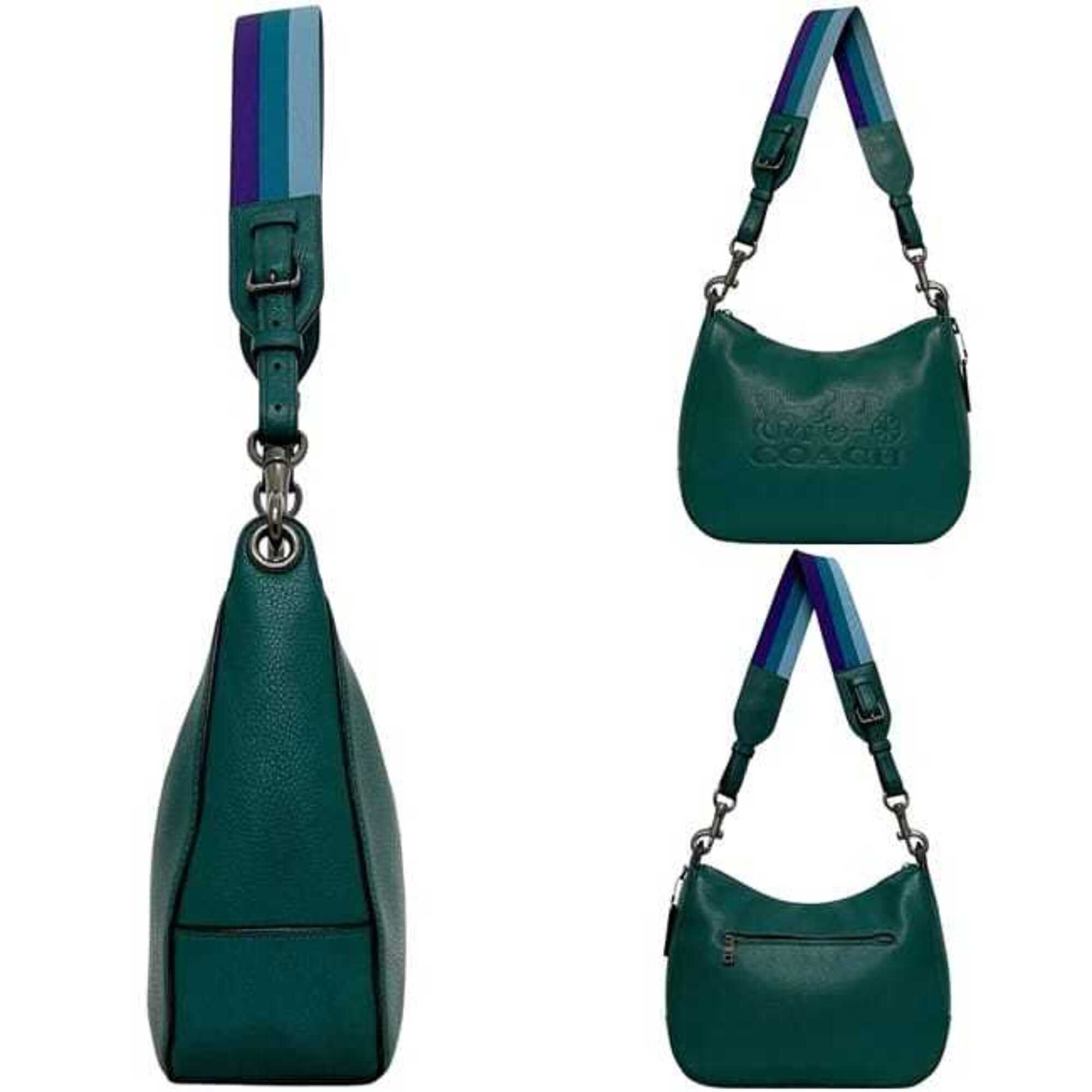 Coach Green Leather Shoulder Bag (Pre-Owned)