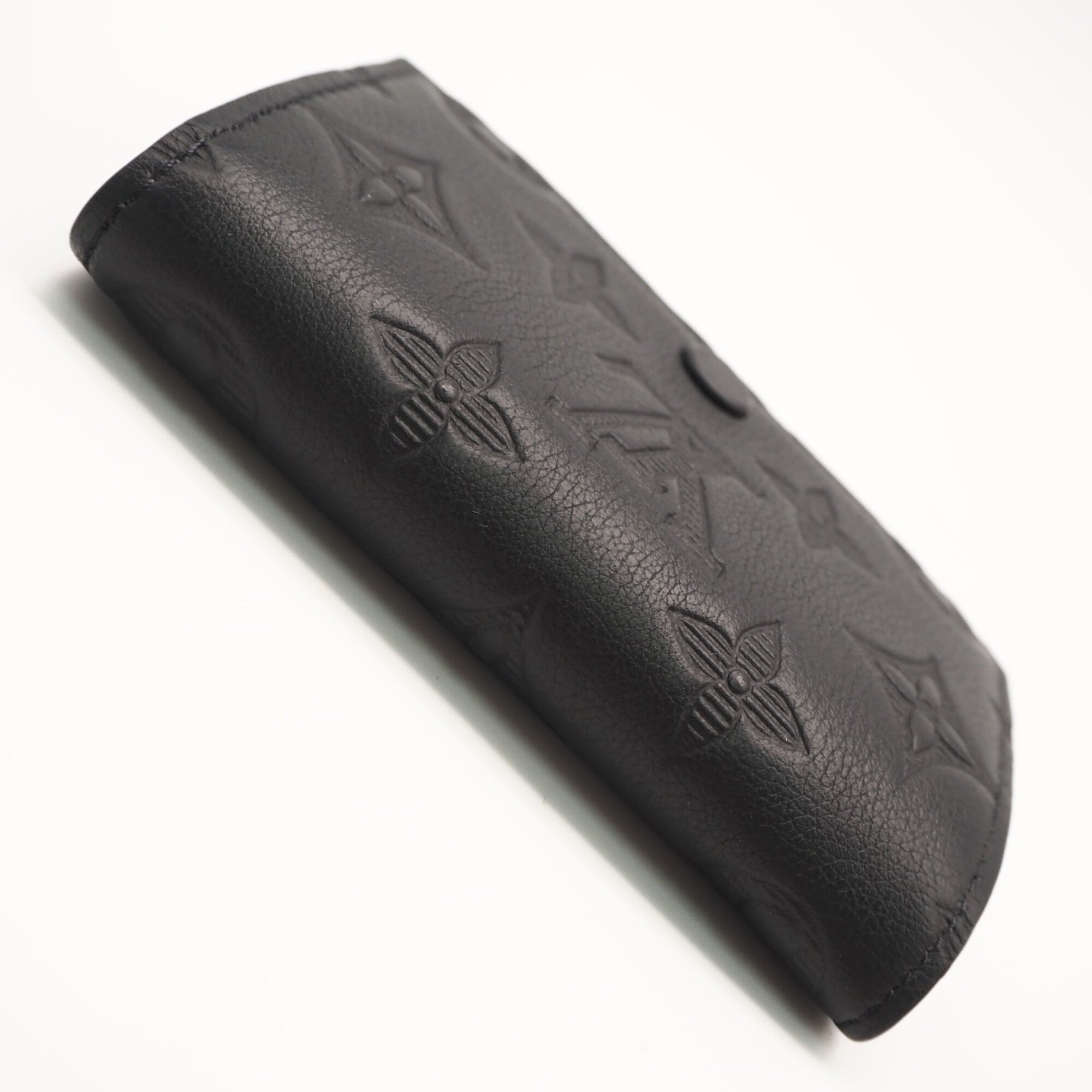 Louis Vuitton Monogram Shadow Black Leather Wallet (Tri-Fold) (Pre-Owned)