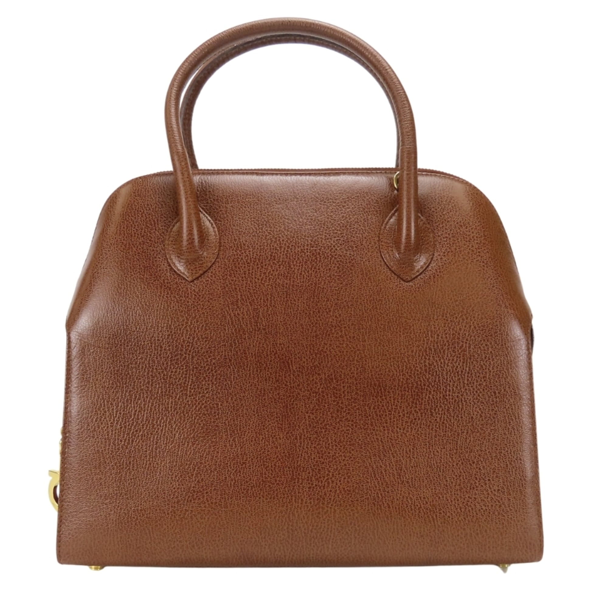 Salvatore Ferragamo Brown Leather Handbag (Pre-Owned)