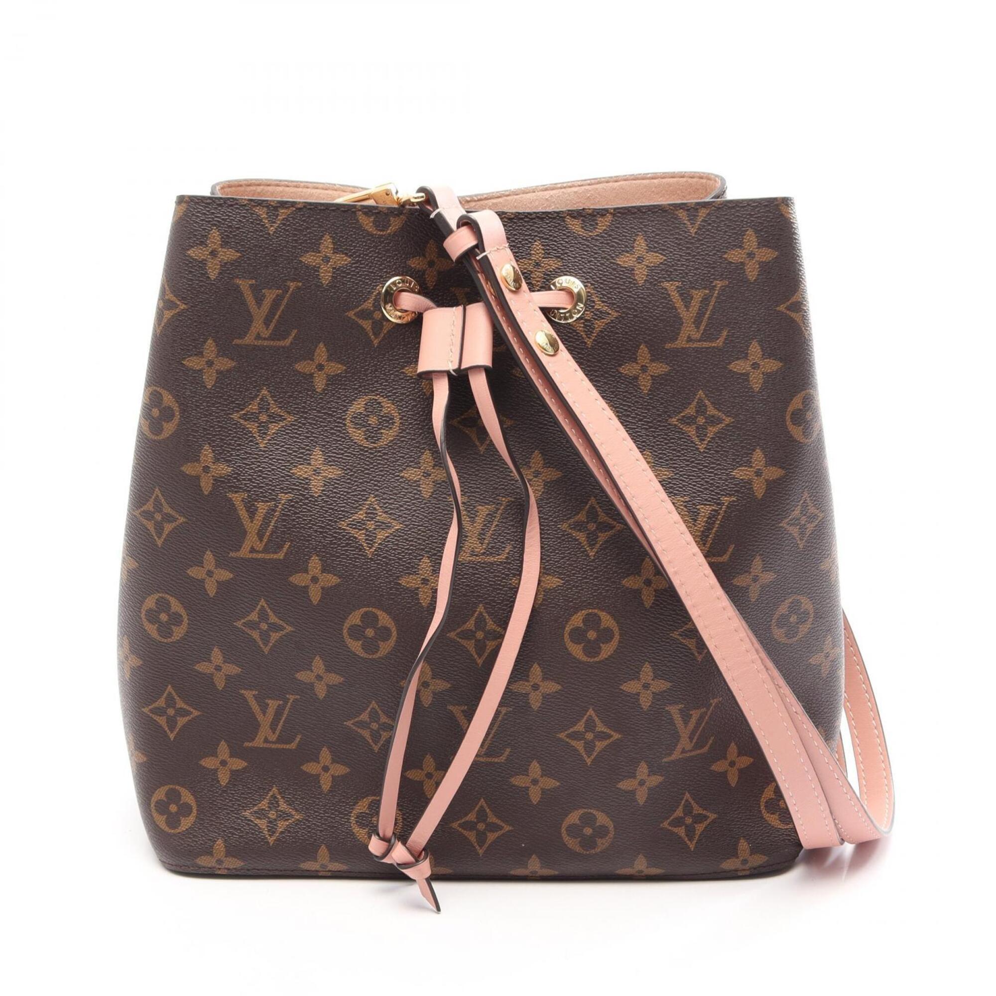 Louis Vuitton Brown Monogram Pink Rose Poudre Coated Canvas Leather Handbag Shoulder Bag (Pre-Owned)