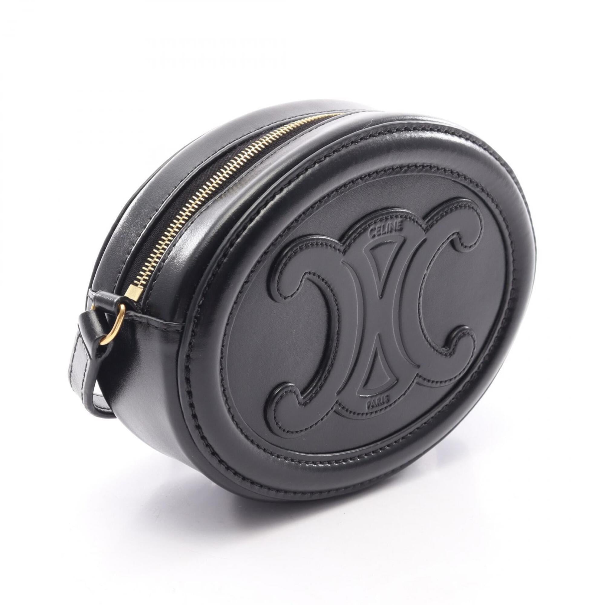 Celine Black Leather Handbag Shoulder Bag (Pre-Owned)