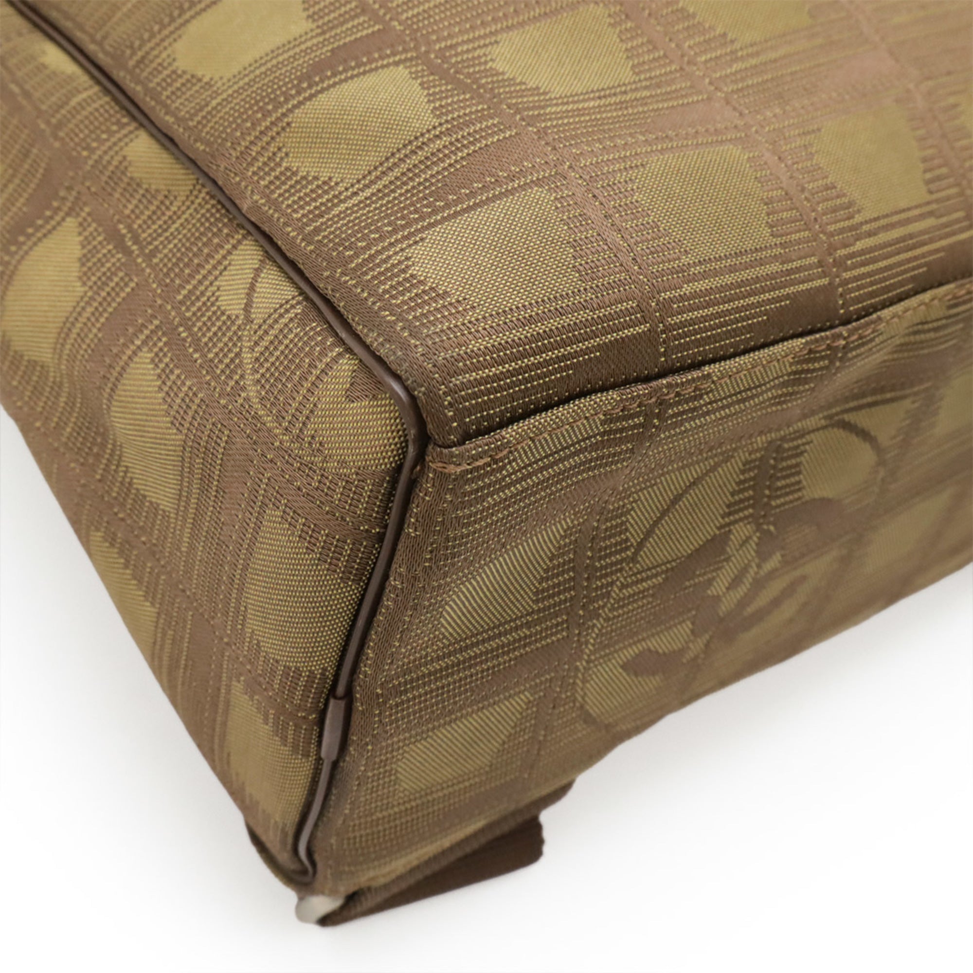 Chanel Khaki New Travel Line Leather Backpack Shoulder Bag (Pre-Owned)