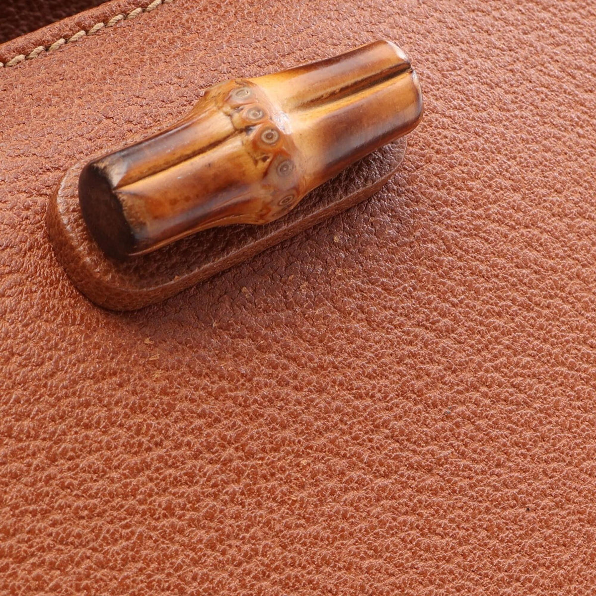 Gucci Brown Bamboo Leather Handbag (Pre-Owned)