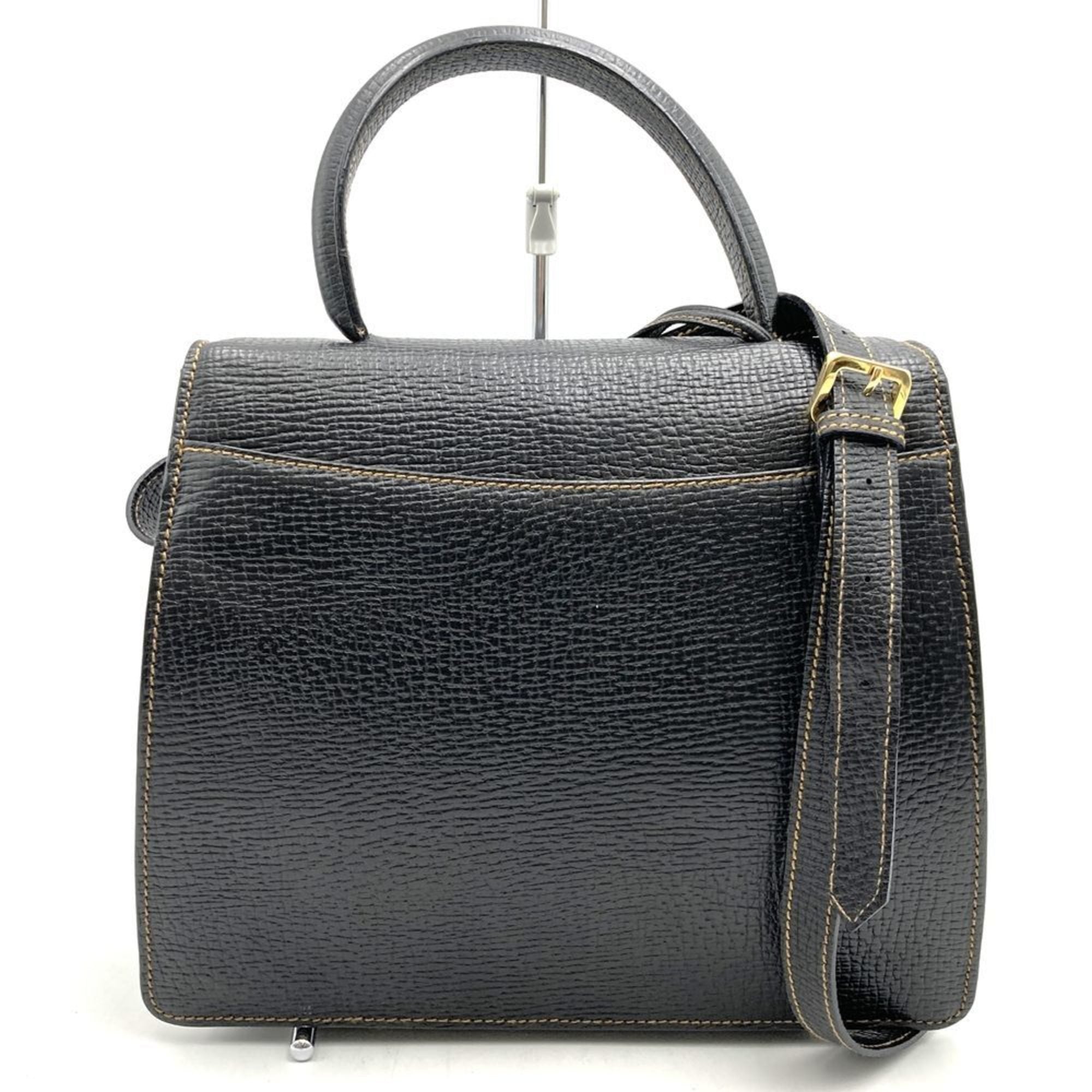 Loewe Black Leather Handbag Shoulder Bag (Pre-Owned)