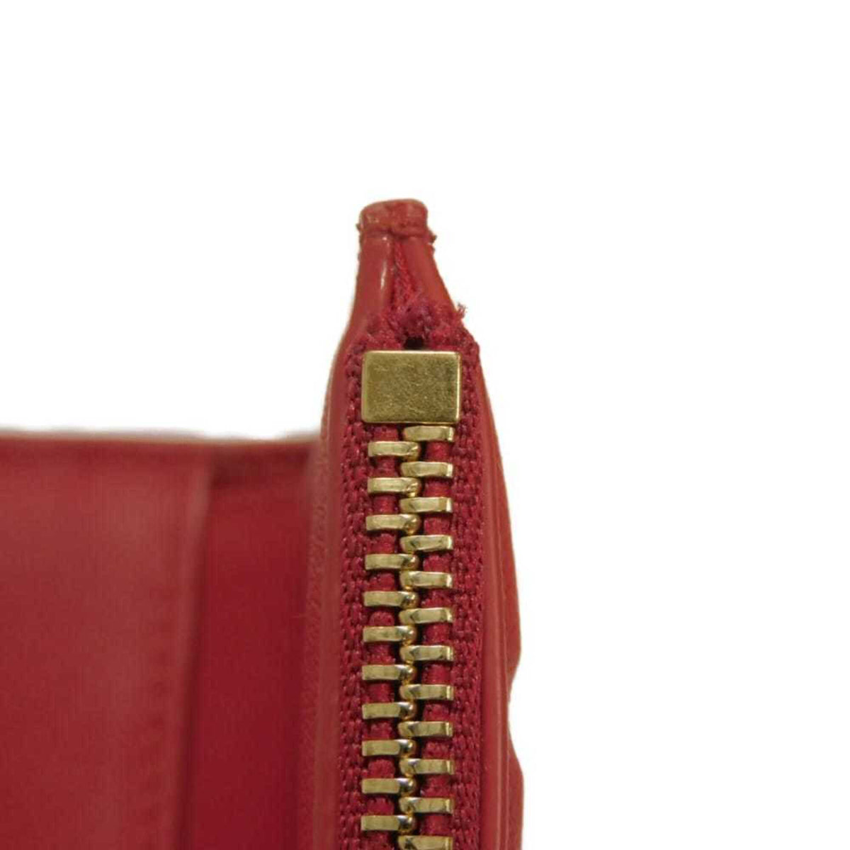 Salvatore Ferragamo Red Color Leather Wallet (Tri-Fold) (Pre-Owned)