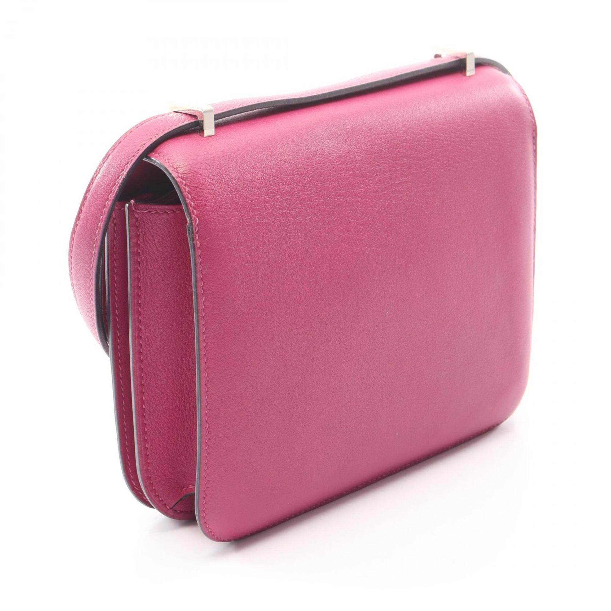 Hermes Pink Rose Purple Swift Leather Shoulder Bag (Pre-Owned)