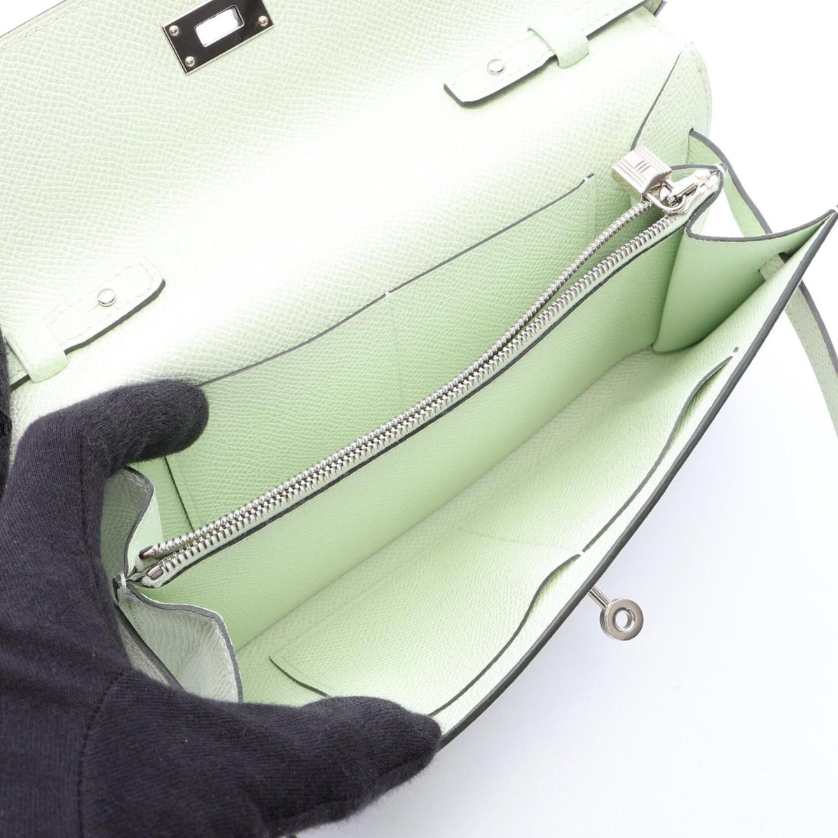 Hermes Green Epsom Leather Handbag Shoulder Bag (Pre-Owned)
