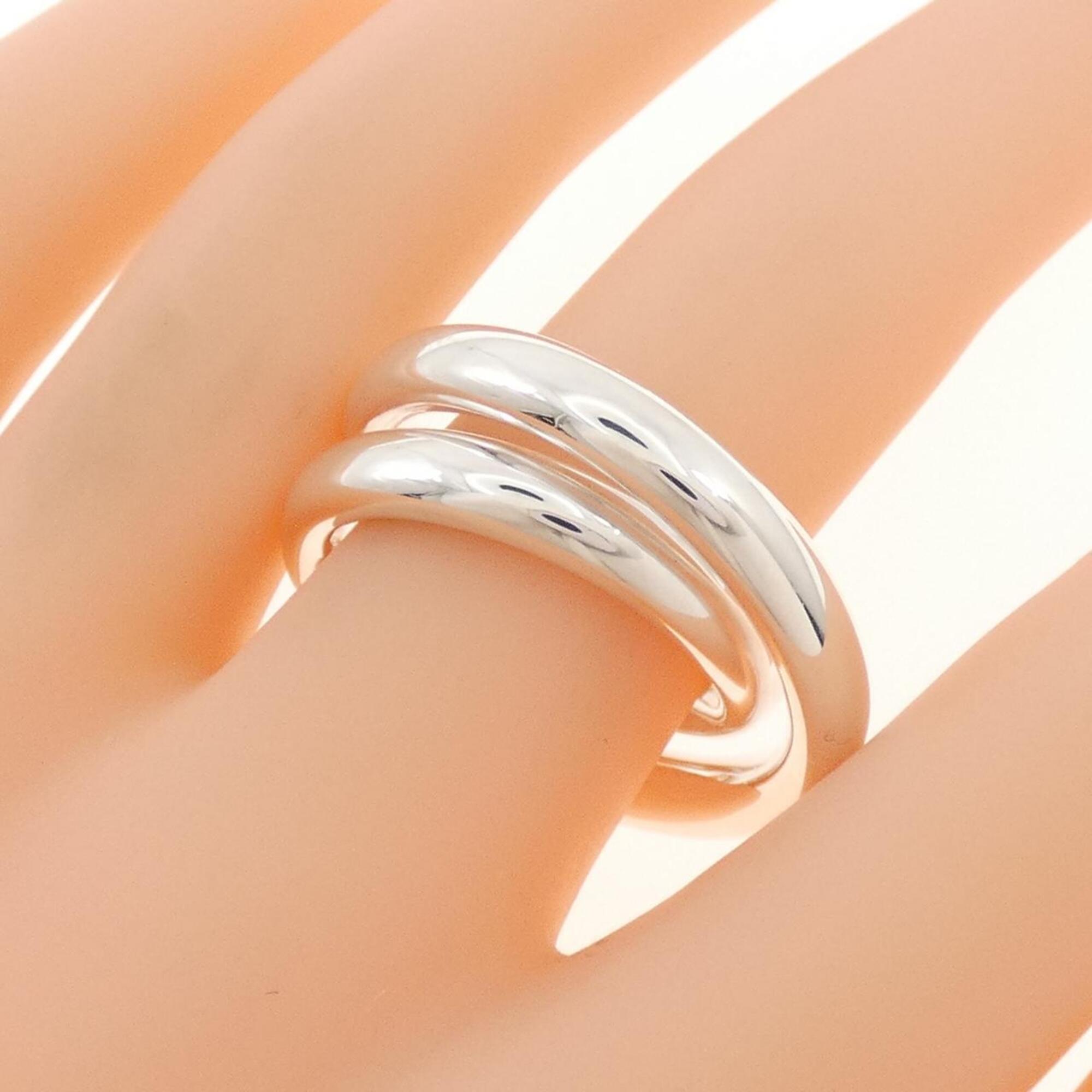Hermes Silver 925 Band Ring (Pre-Owned)