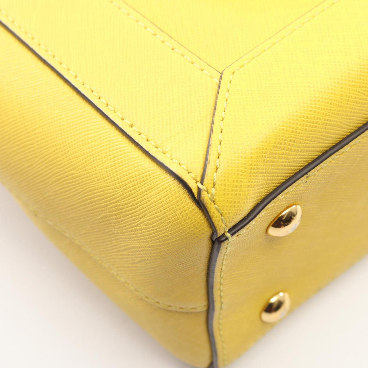 Mcm Yellow Leather Handbag (Pre-Owned)
