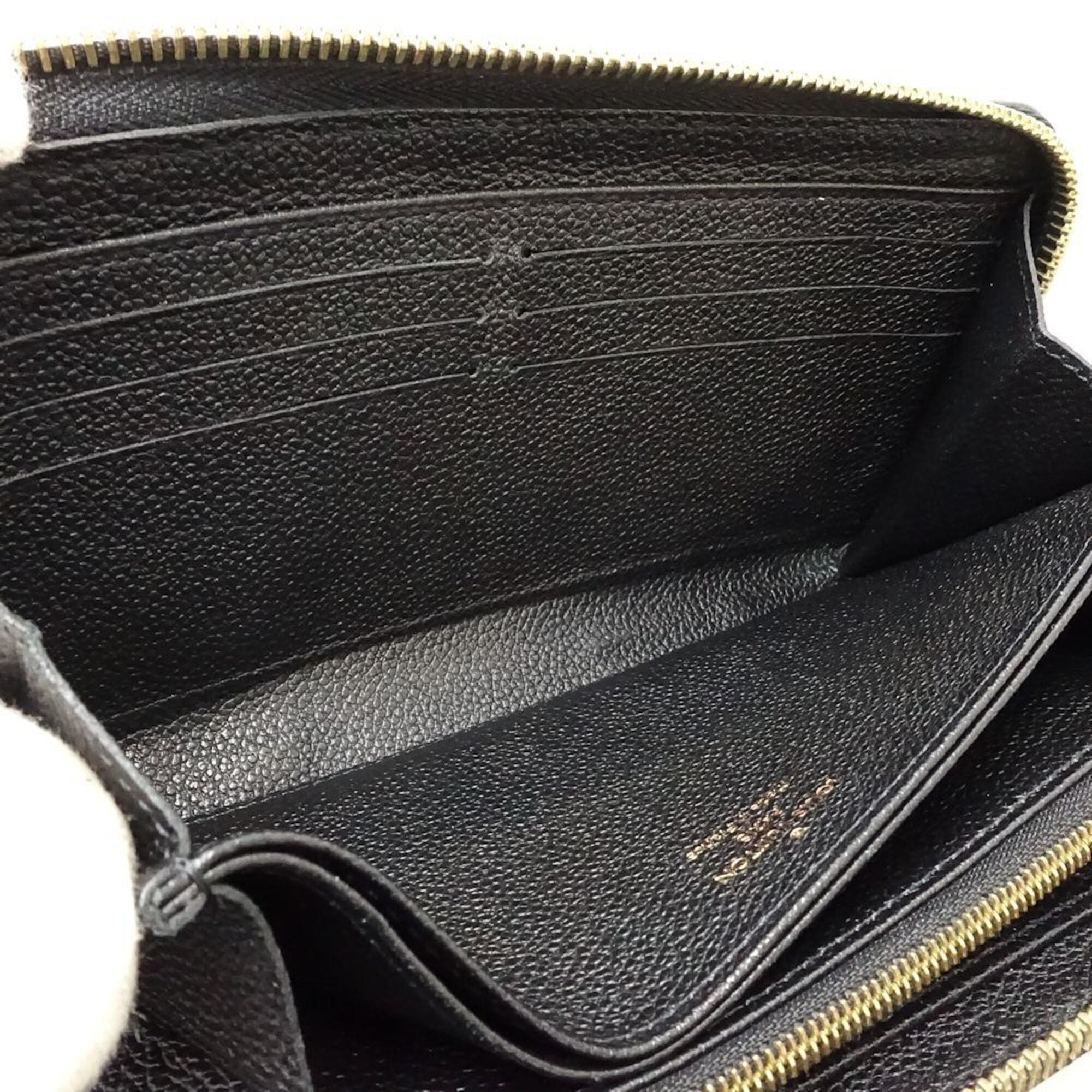 Louis Vuitton Monogram Empreinte Beige Noir Leather Long Wallet (Bi-Fold) (Pre-Owned)