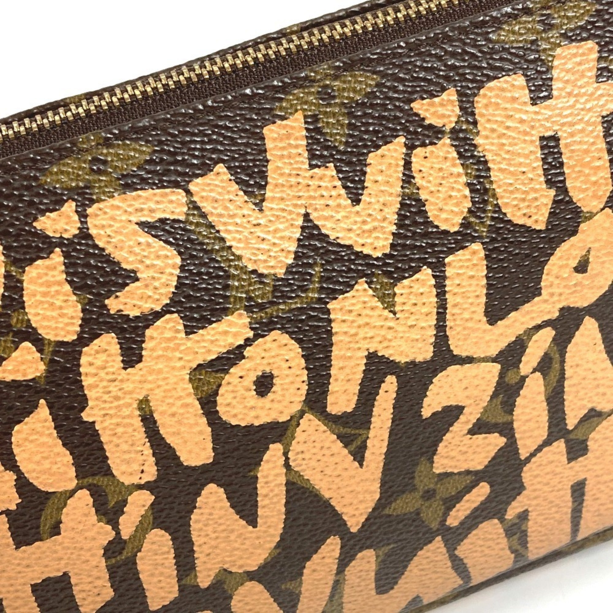 Louis Vuitton Monogram Graffiti Brown Orange Monogram Graffiti Handbag Pochette Shoulder Bag (Pre-Owned)