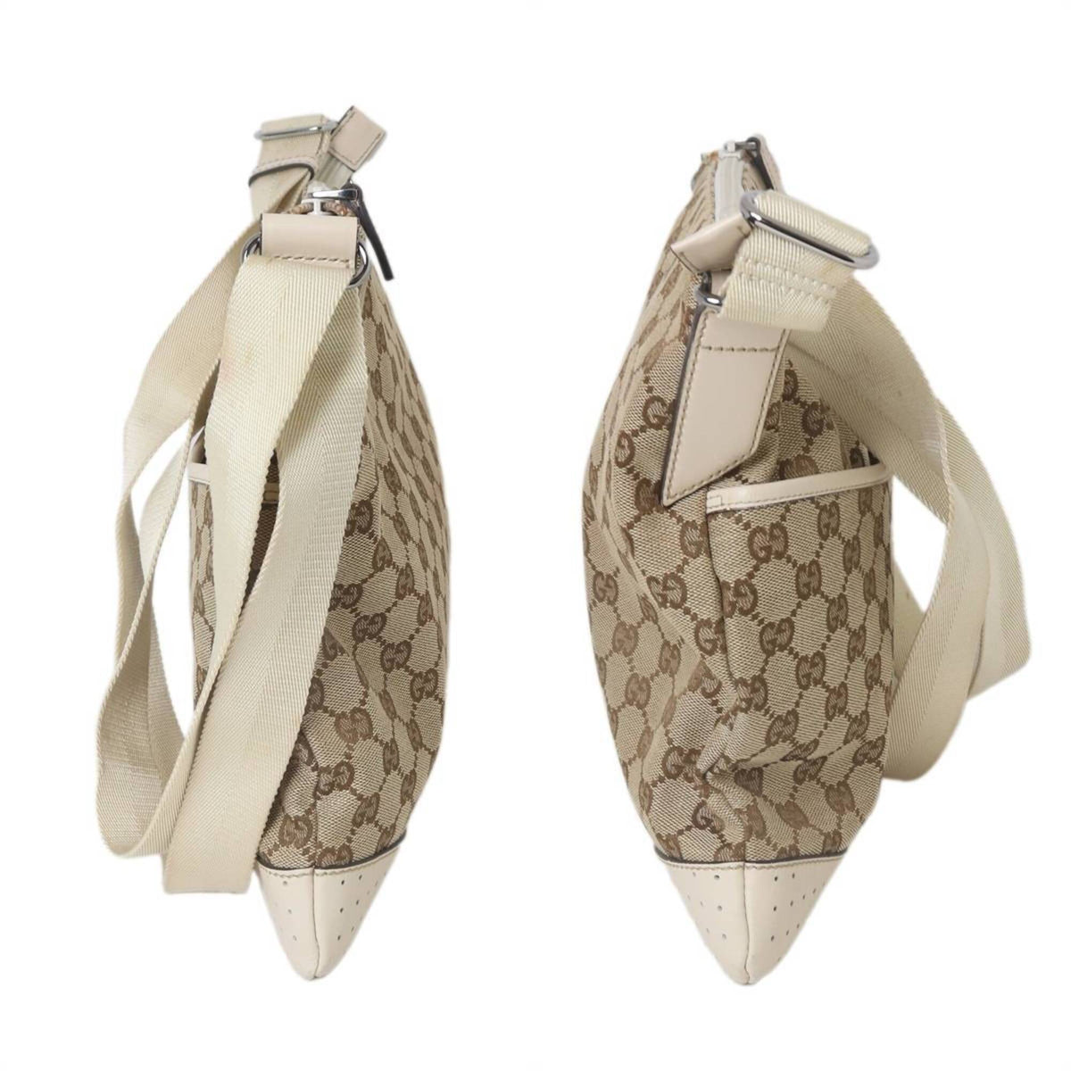 Gucci Gg Canvas Beige Off-White Gg Canvas Shoulder Bag (Pre-Owned)