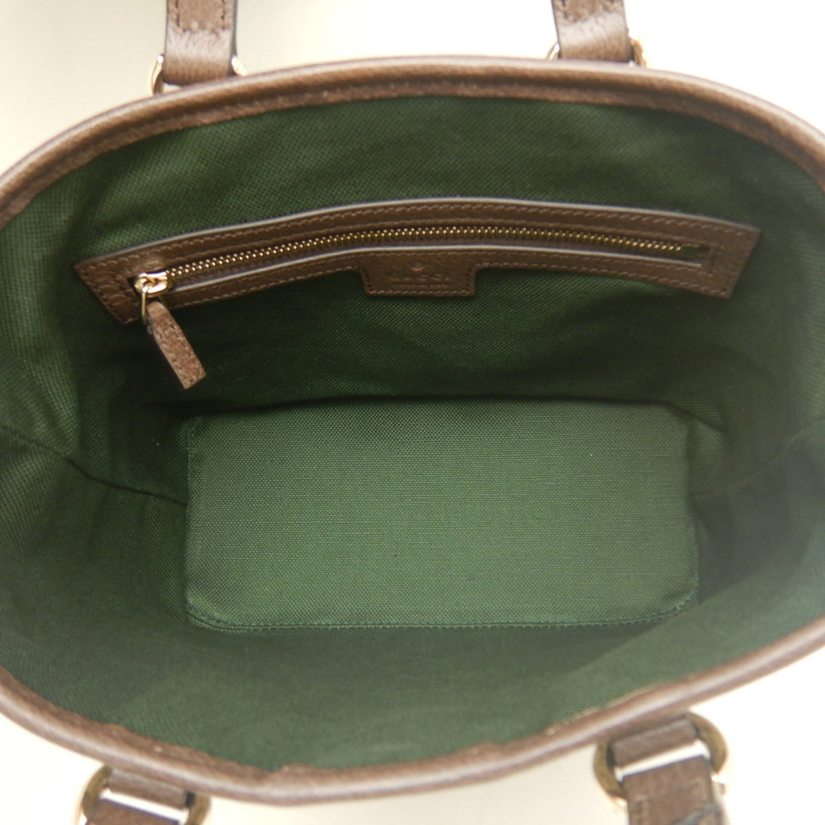 Gucci Beige Gg Supreme Canvas Leather Tote Bag (Pre-Owned)